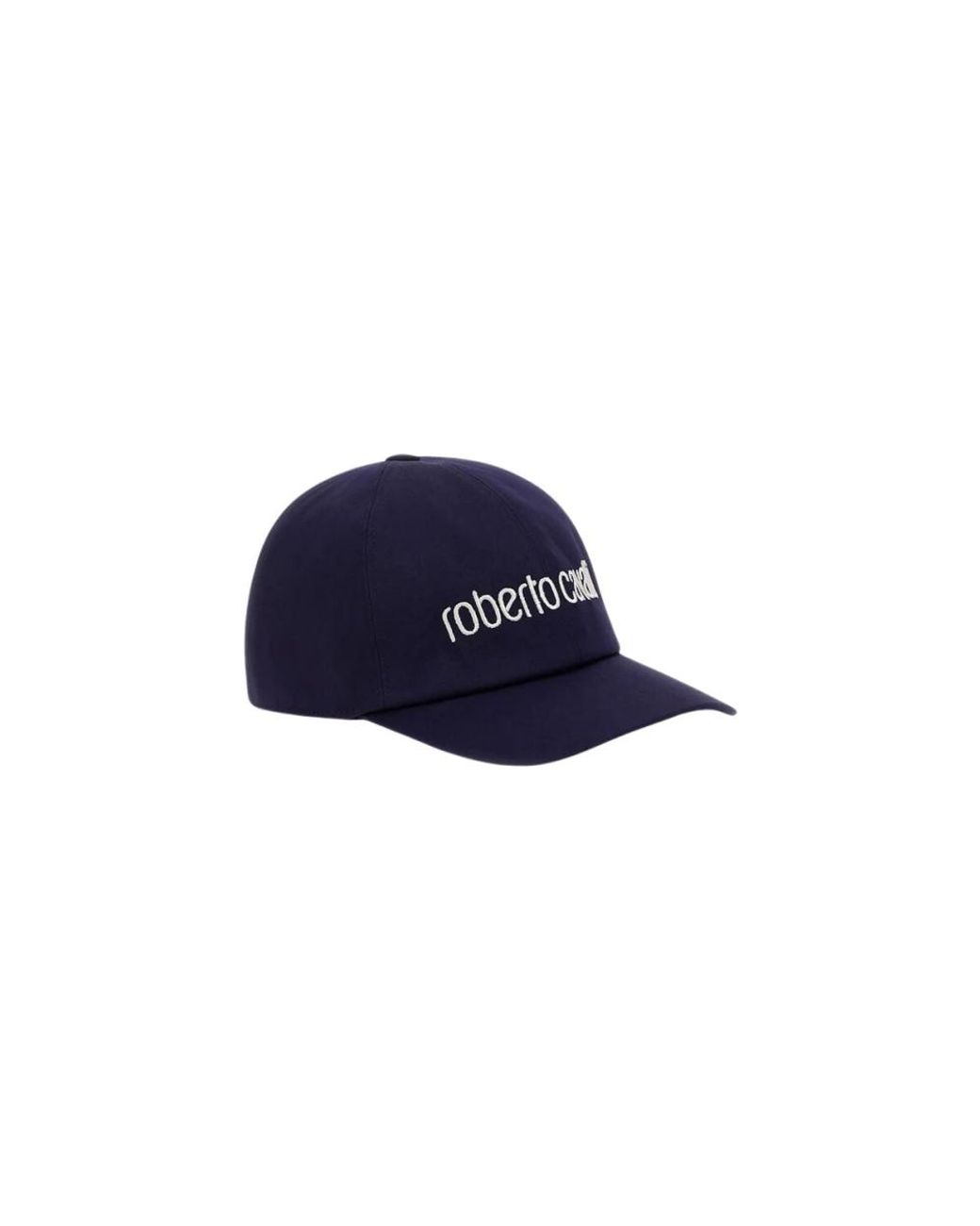 Roberto Cavalli Accessoires ,Blauw ,Katoen Logo Baseball Cap Twill Fabric in het Blue