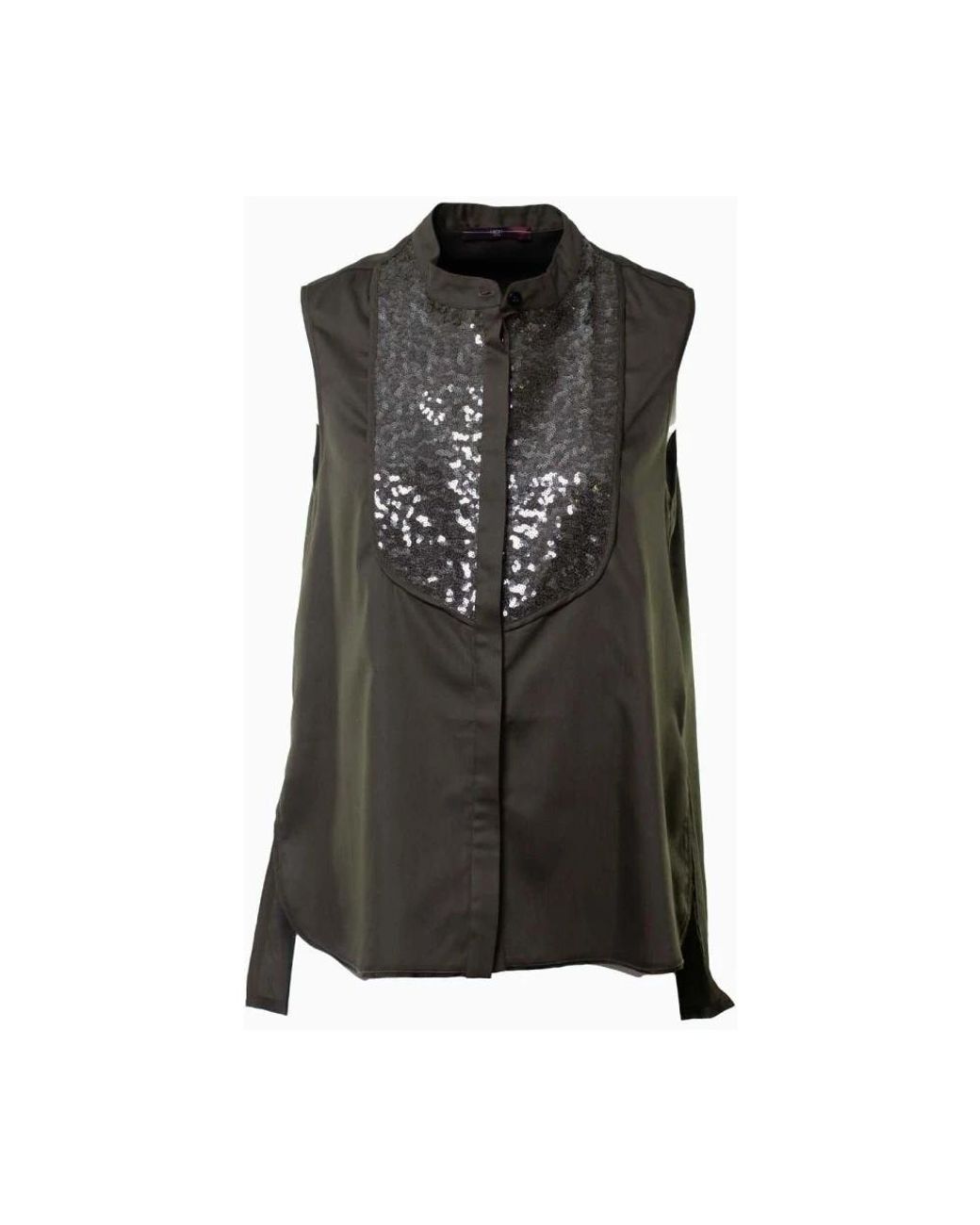 High Overhemden ,Groen ,Katoen Top S50188 in het Black