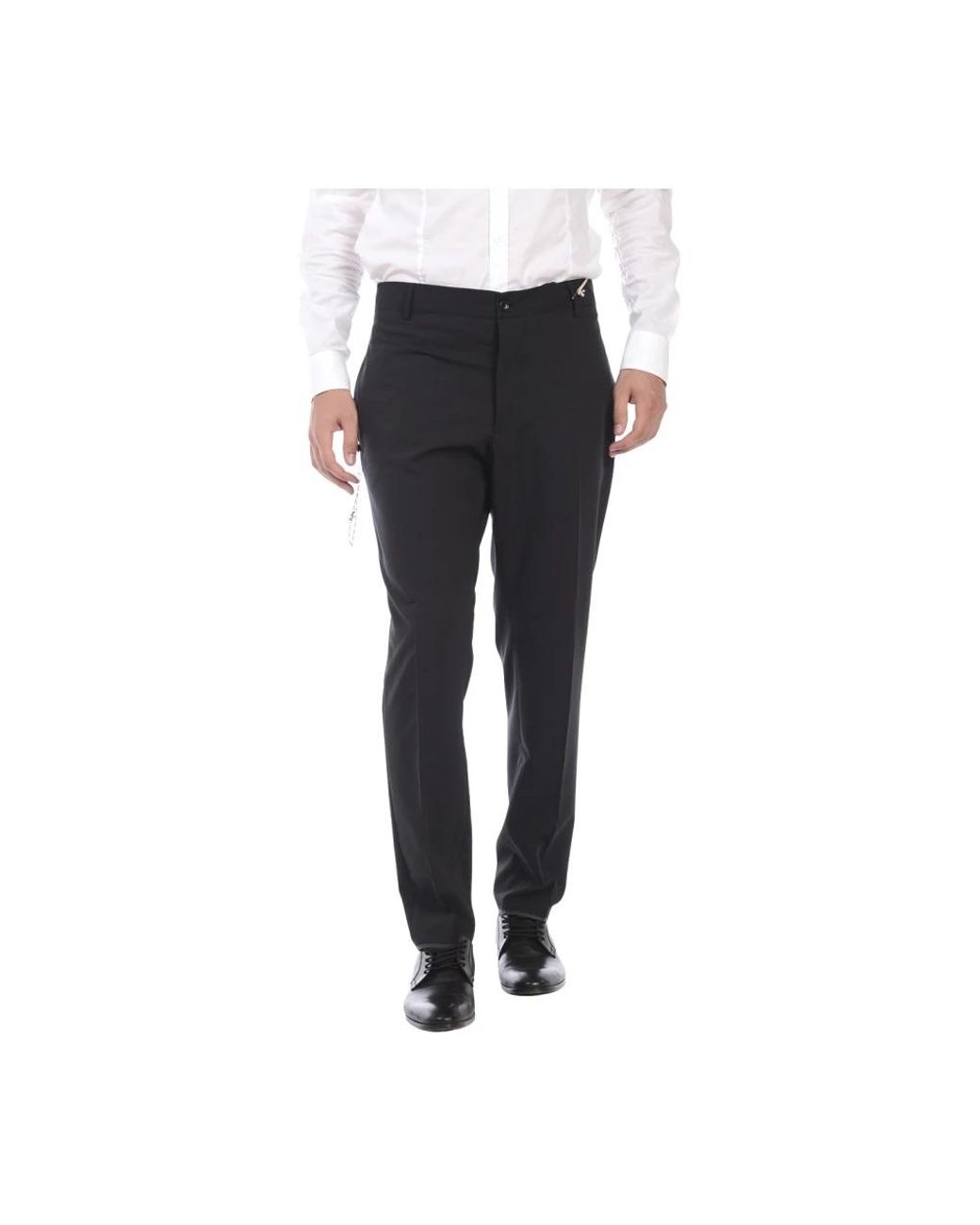 Daniele Alessandrini Black Suit Trousers for men