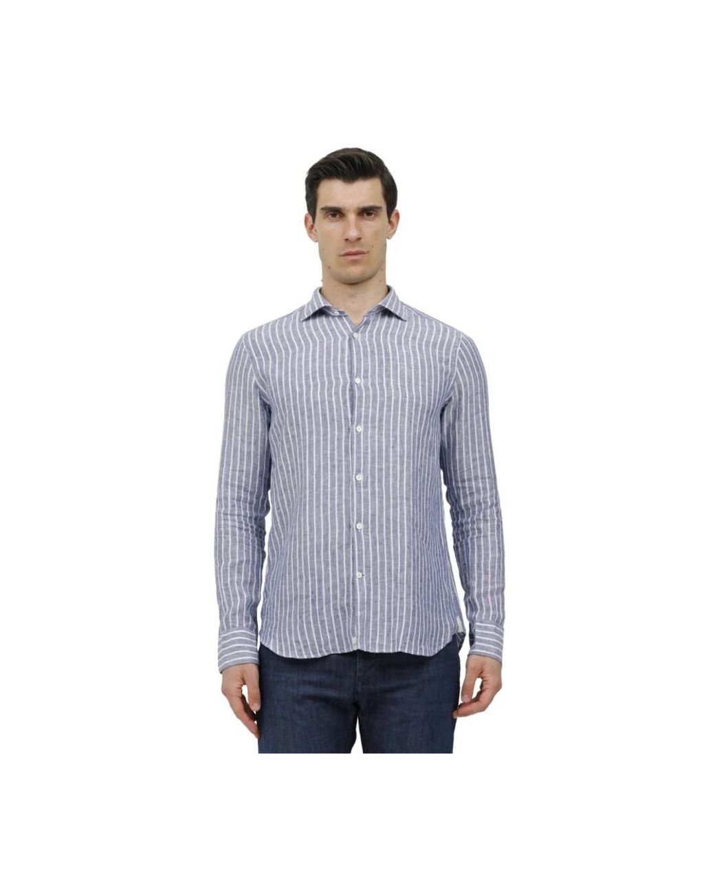 Tintoria Mattei 954 Blue Casual Shirts for men