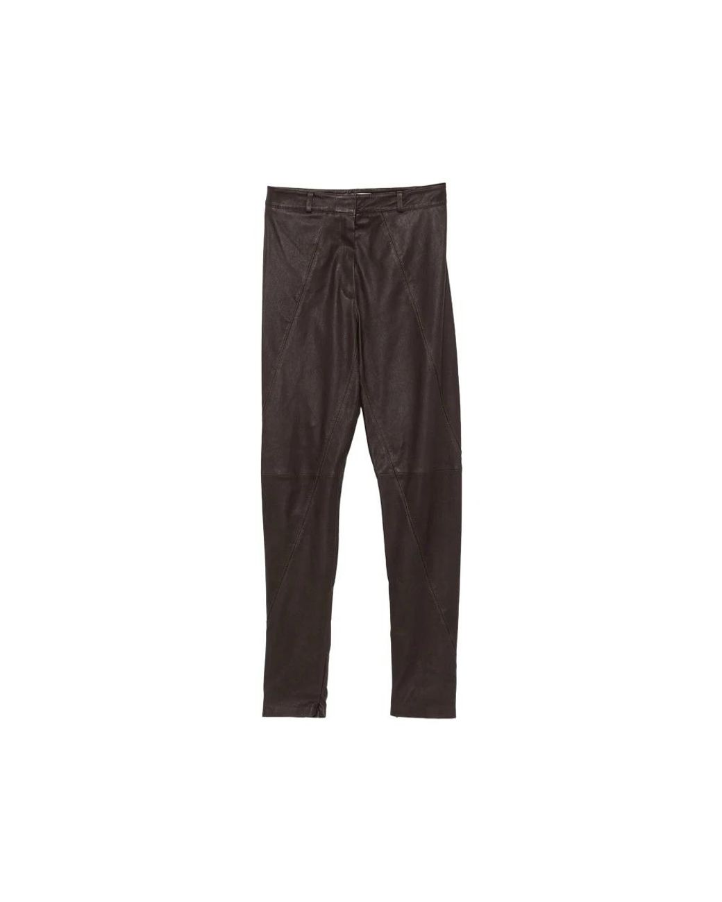 Frankie Shop Gray Leather Trousers