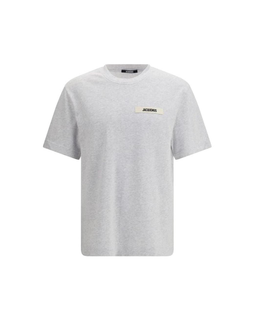 Jacquemus Tops ,Wit ,Katoen Gros Grain T-Shirt in het Gray voor heren