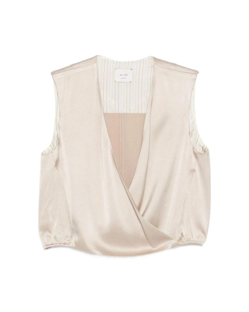 Alysi Natural Sleeveless Tops