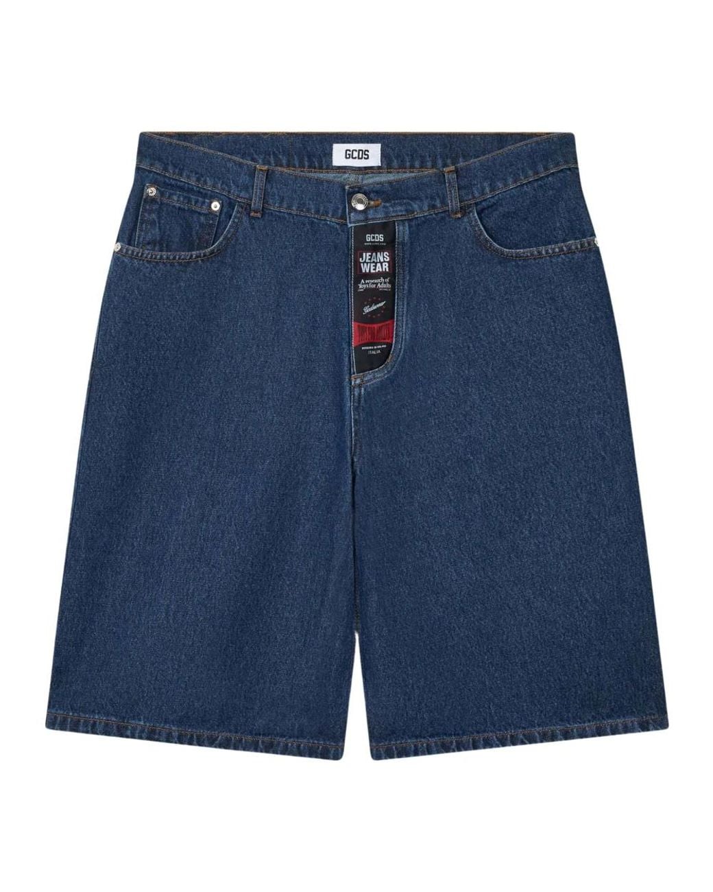Gcds Blue Denim Shorts for men