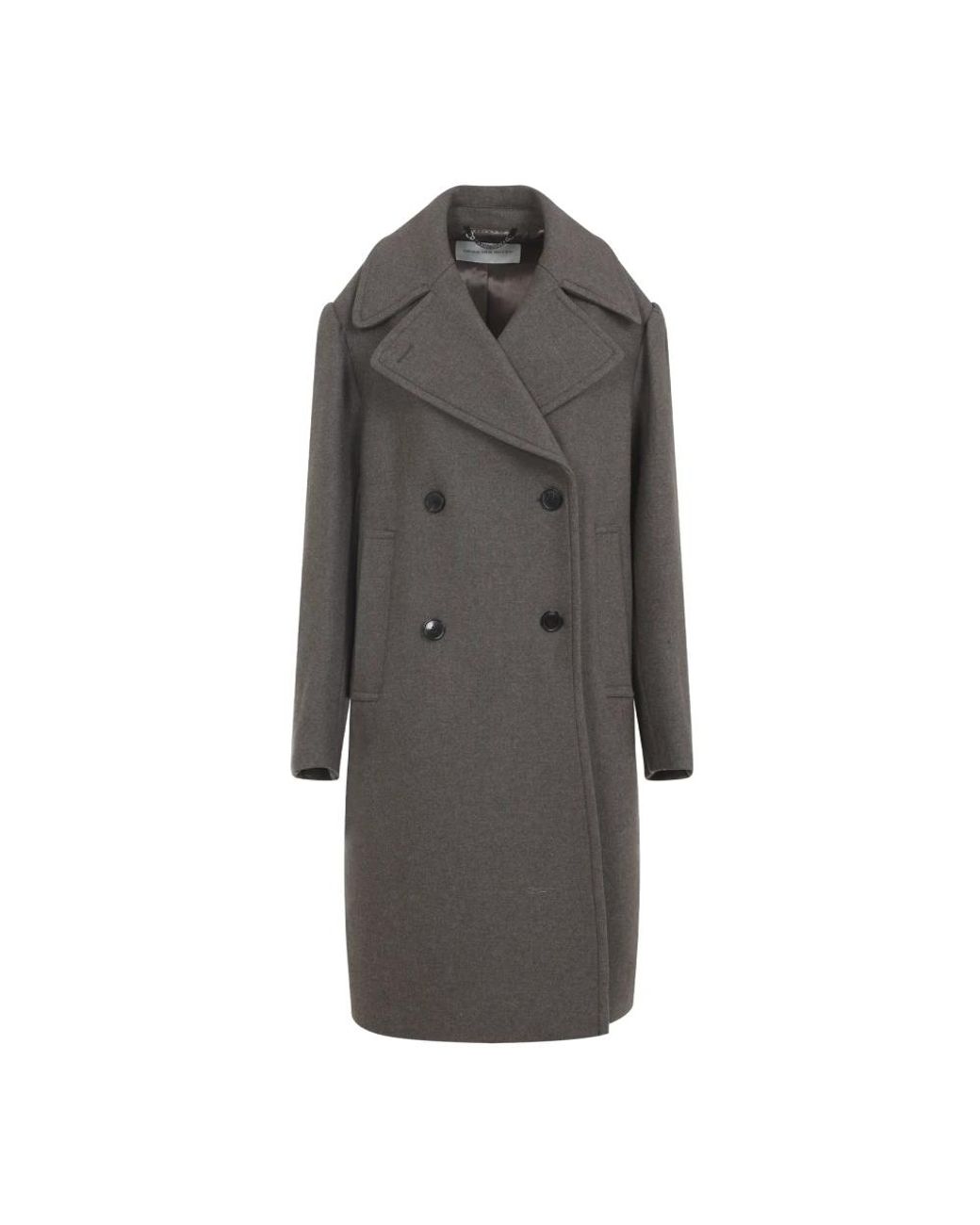 Dries Van Noten Jassen ,Grijs ,Wol Neutrale Wollen Jas Aw 25 in het Gray