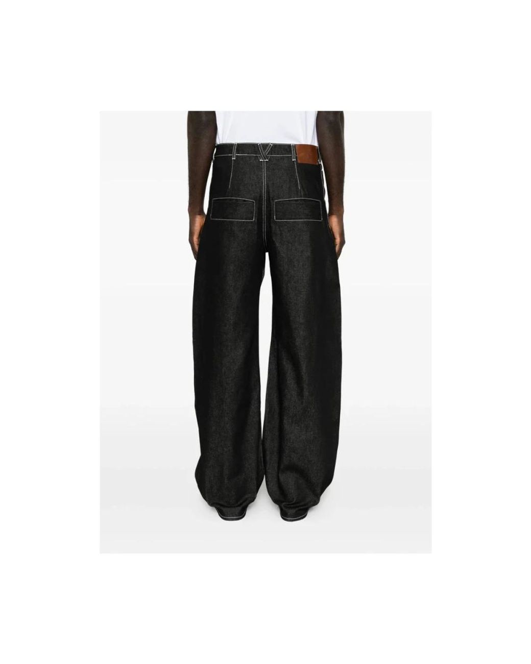 Wide Jeans Entire studios de hombre de color Black