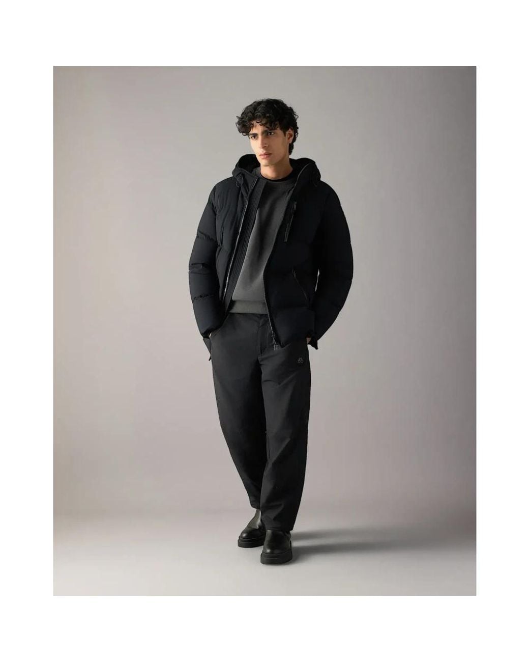 Down Jackets Moose Knuckles de hombre de color Black