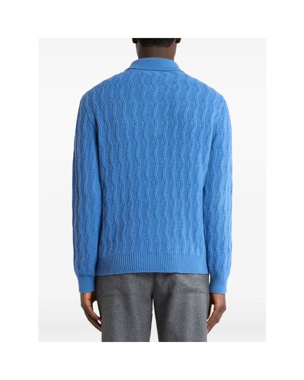 Etro Blue Cashmere Knitwear for men