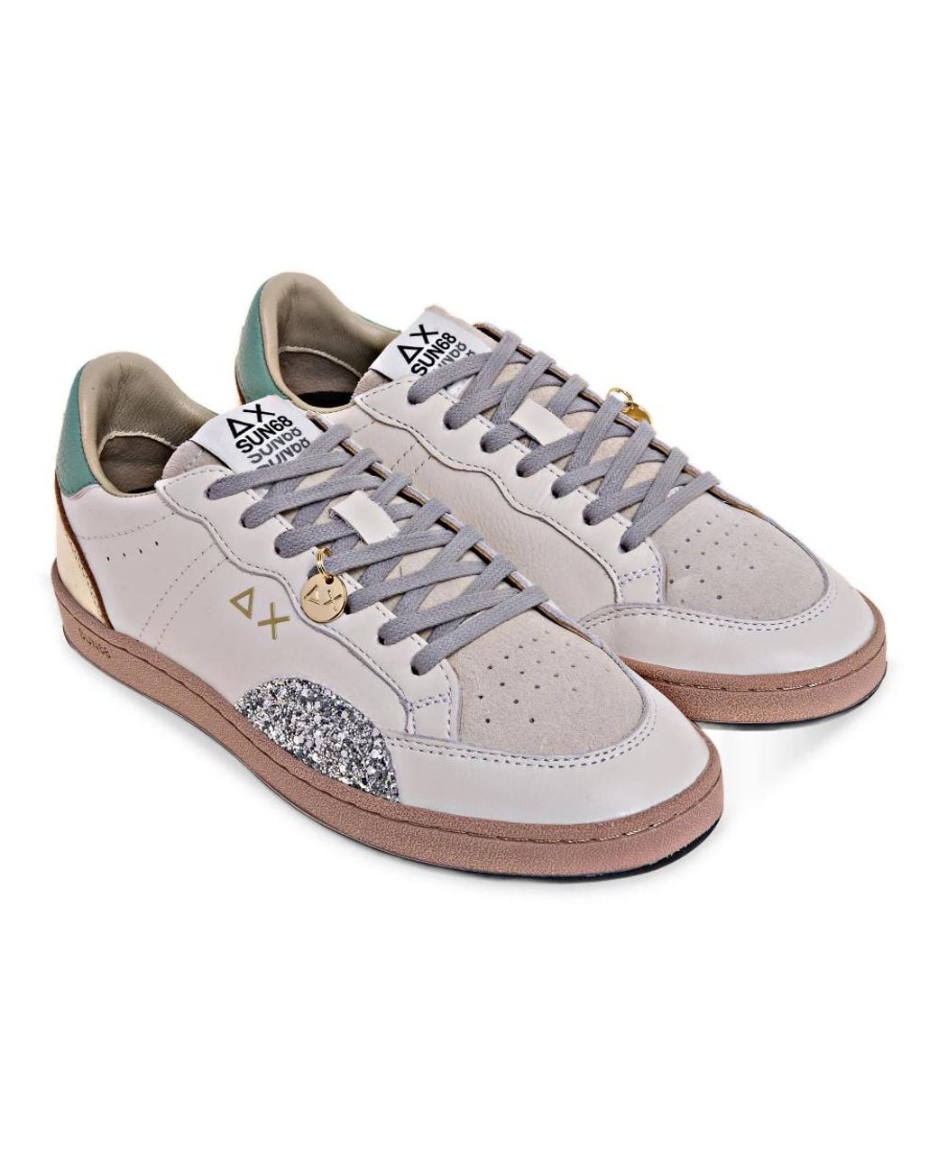 Sun 68 White Sneakers
