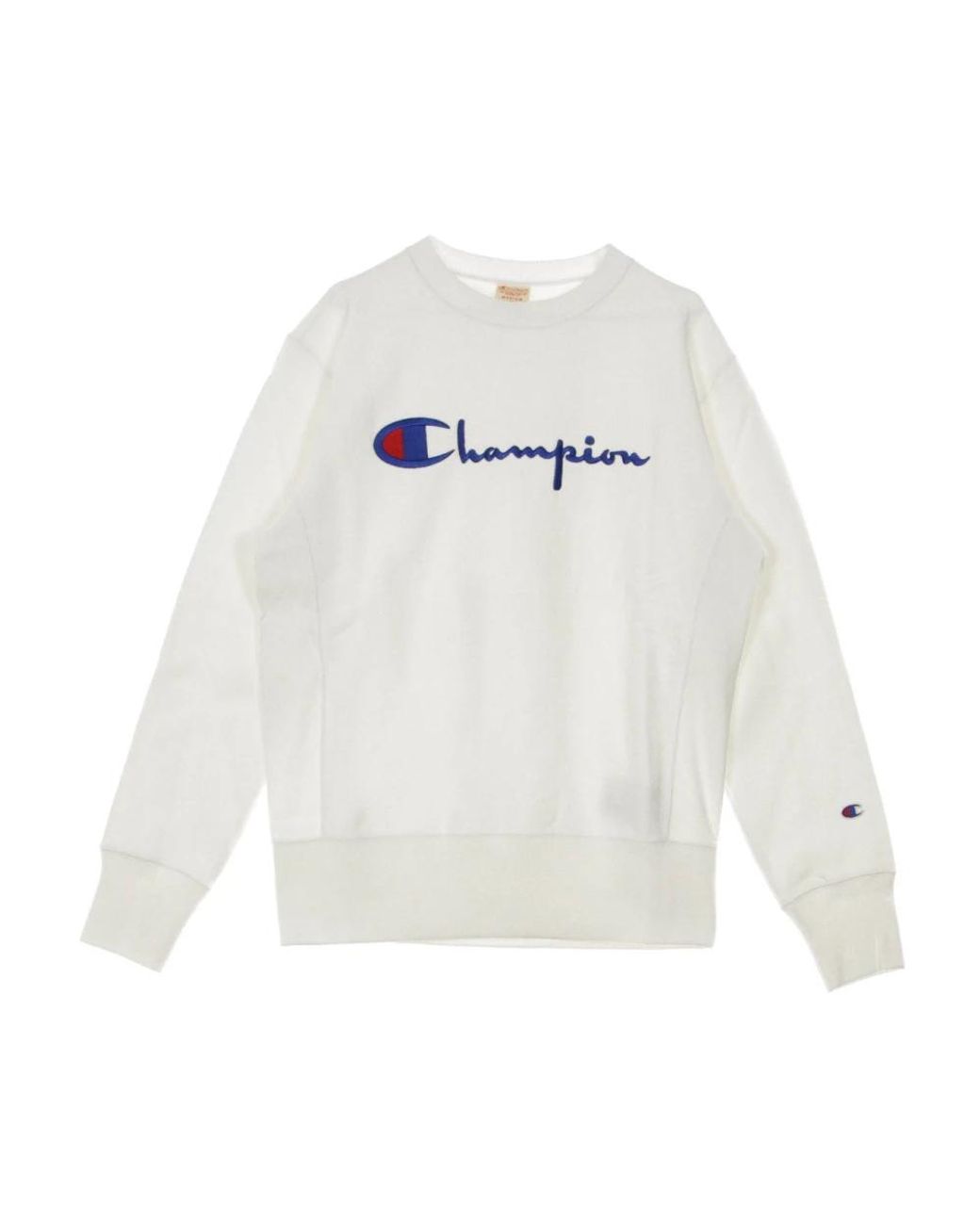 Champion Hoodies & Sweatvesten ,Wit ,Katoen Big Logo Crewneck Sweatshirt in het White voor heren
