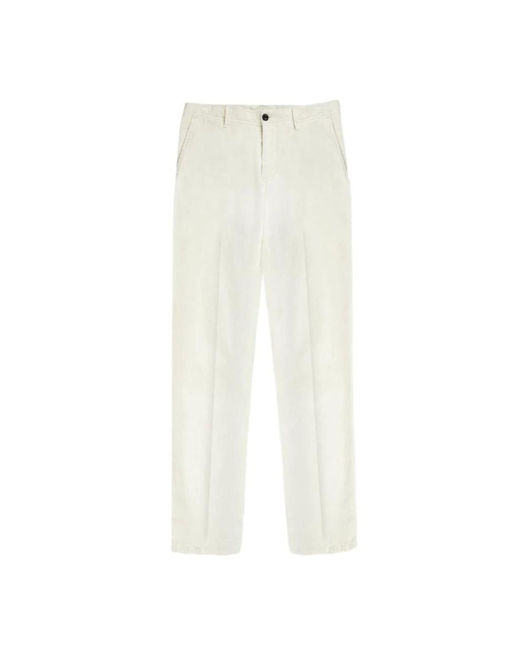 Incotex White Straight Trousers for men