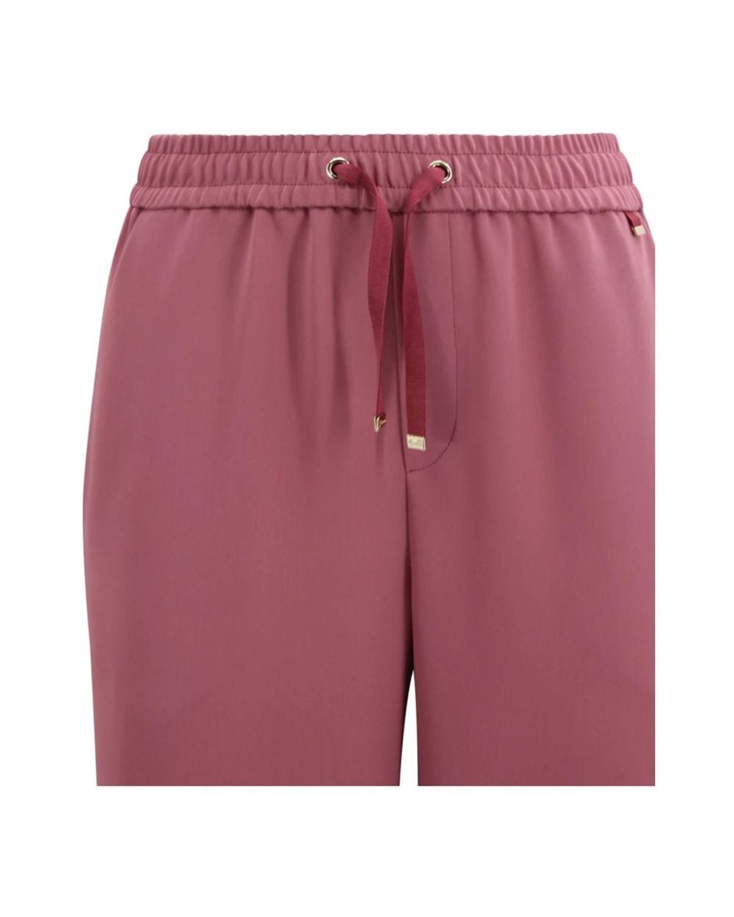 Herno Red Straight Trousers