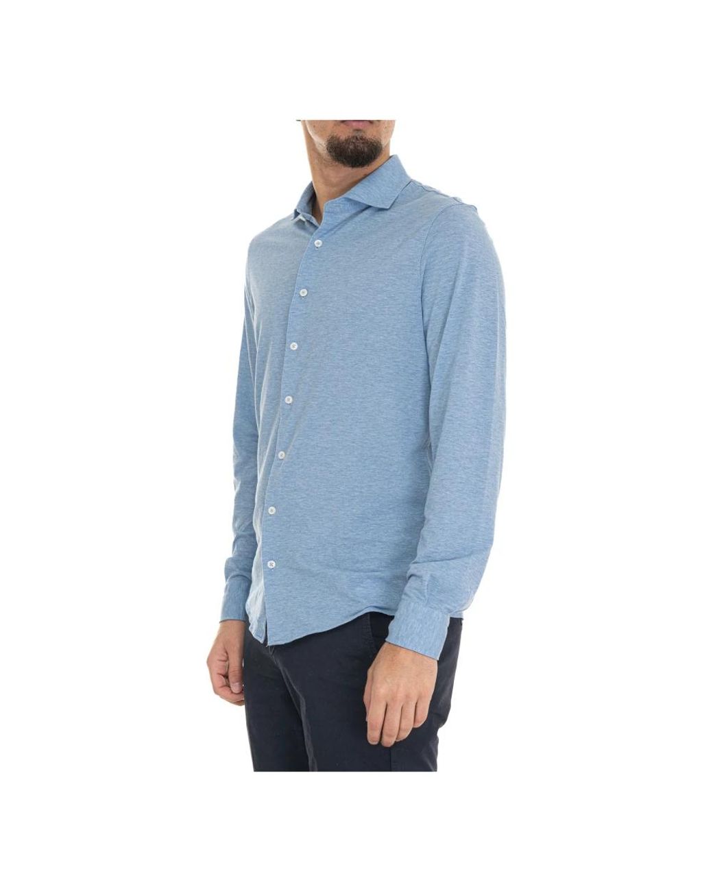 Gran Sasso Blue Casual Shirts for men