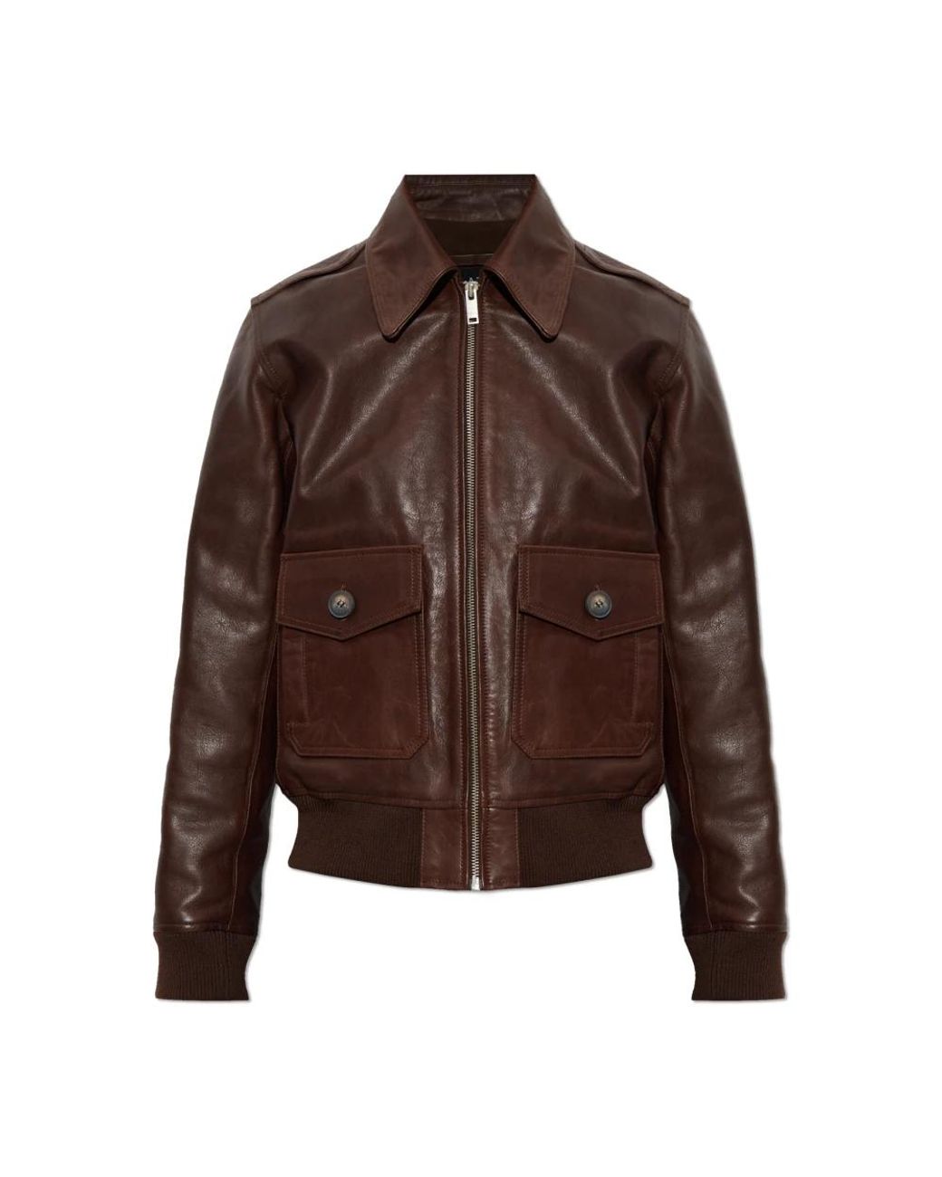 A.P.C. The Leather Jacket in het Brown
