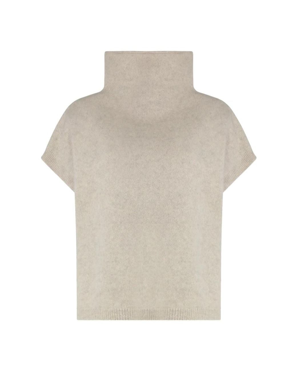 P.A.R.O.S.H. Geribbelde Wol Turtleneck Sweater in het White