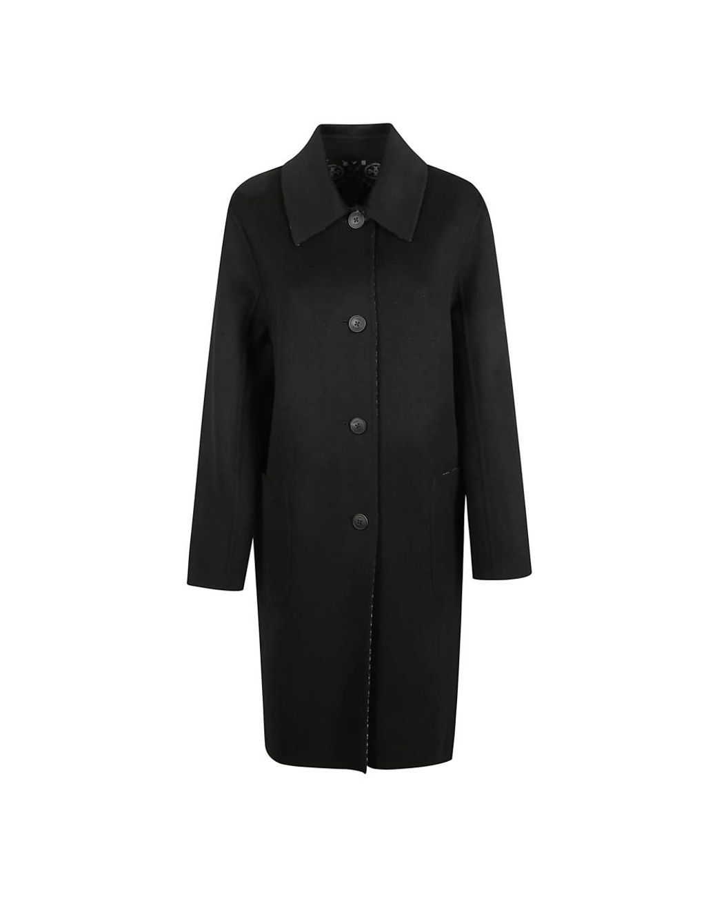 Tory Burch Black Single-Breasted Coats