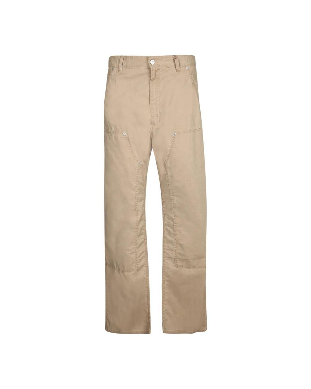 MM6 by Maison Margiela Natural Straight Trousers for men