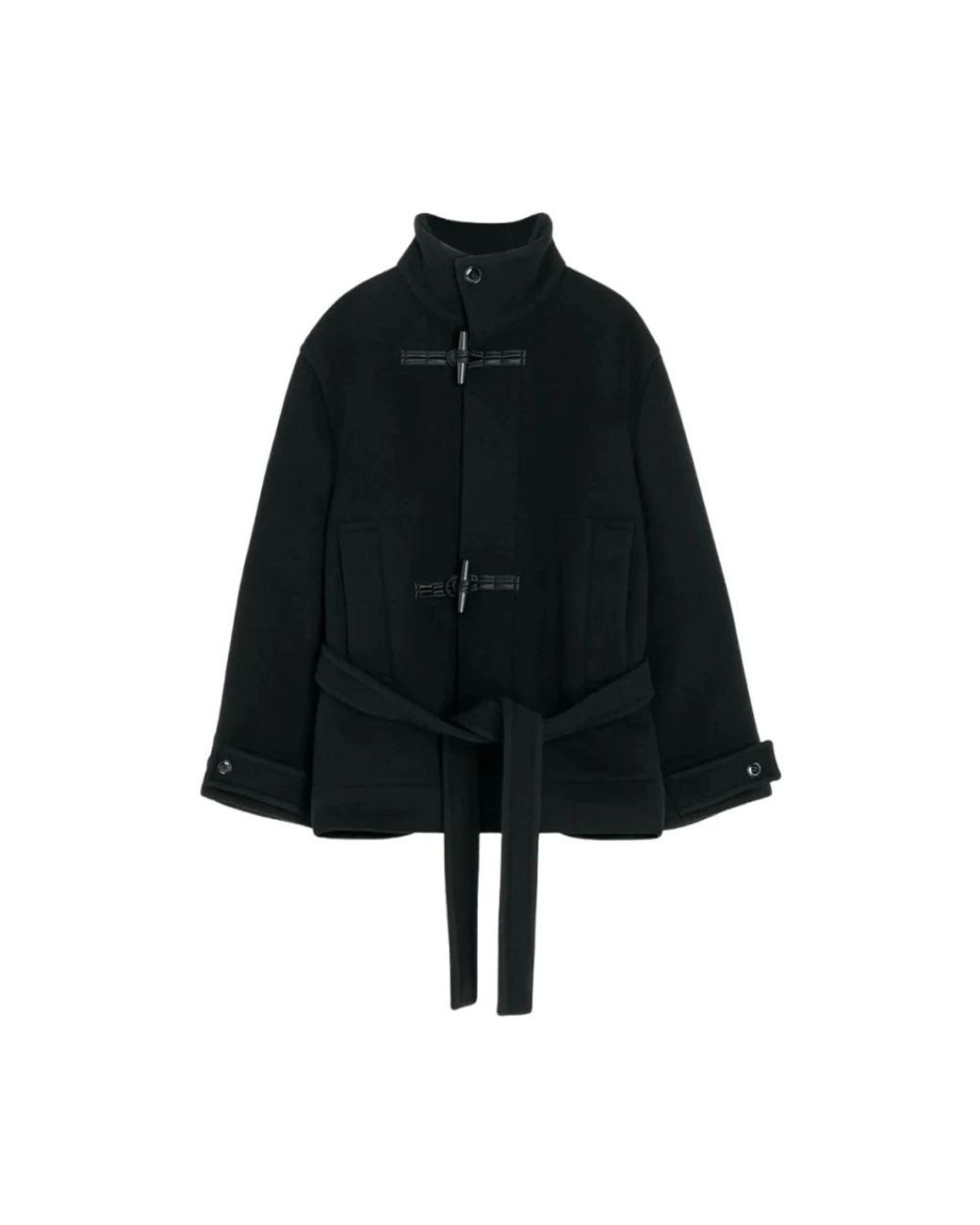 Lemaire Black Short Duffle Coat