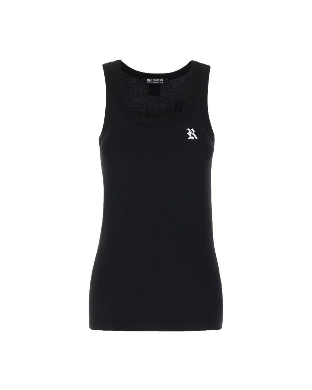 Sleeveless Tops Raf Simons de color Black