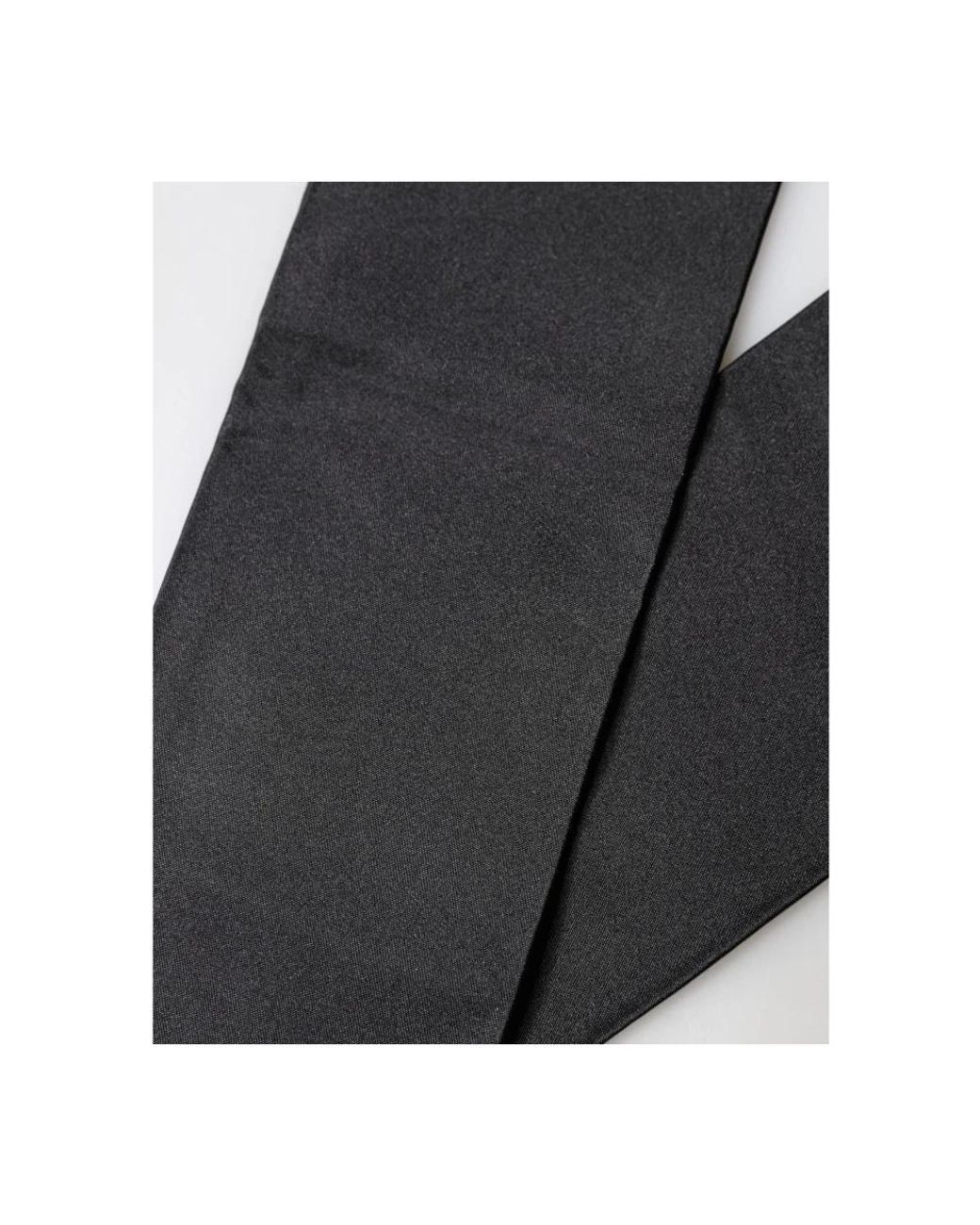 Dolce & Gabbana Black Silk Scarves for men