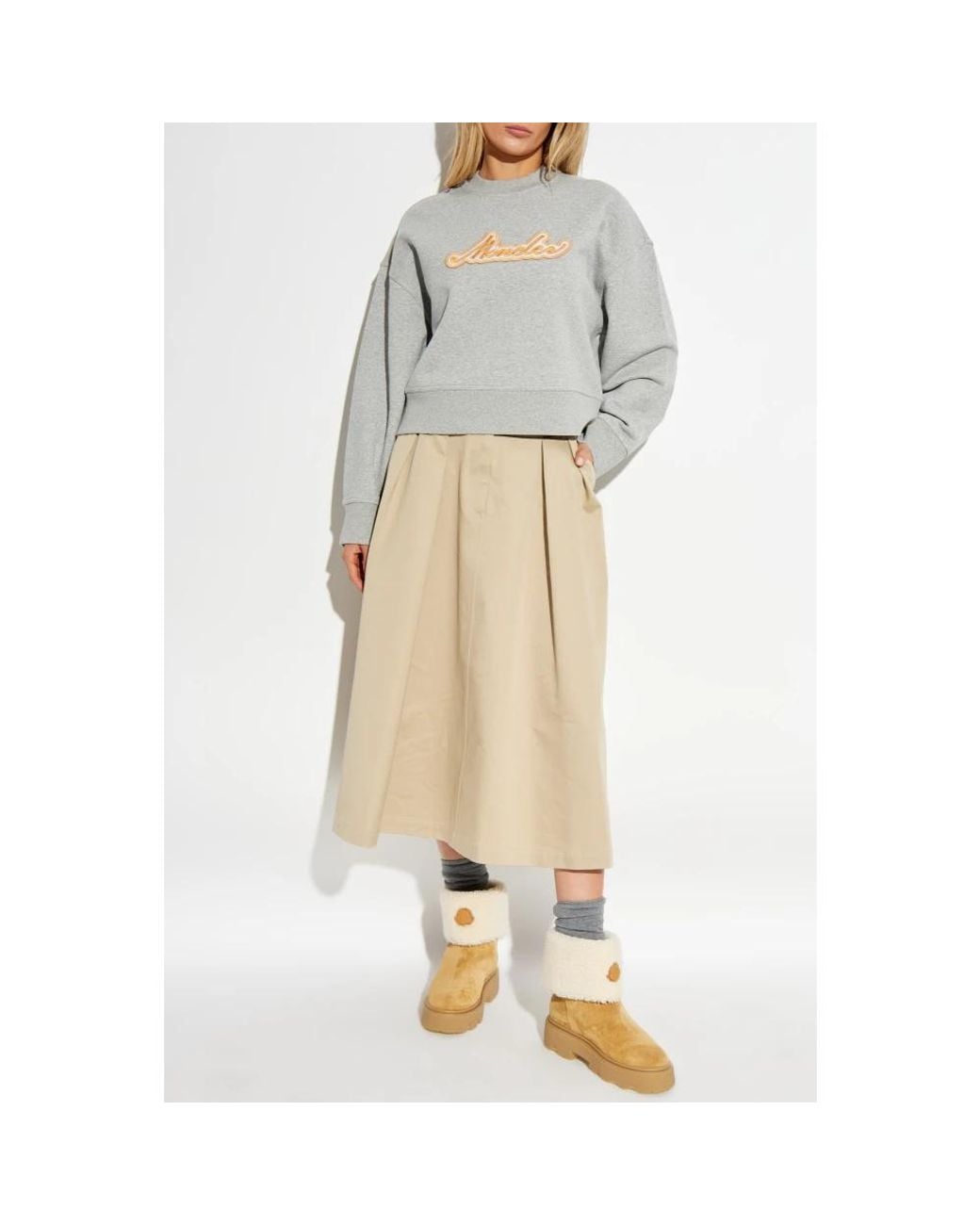Moncler Gray Logo Sweatshirt