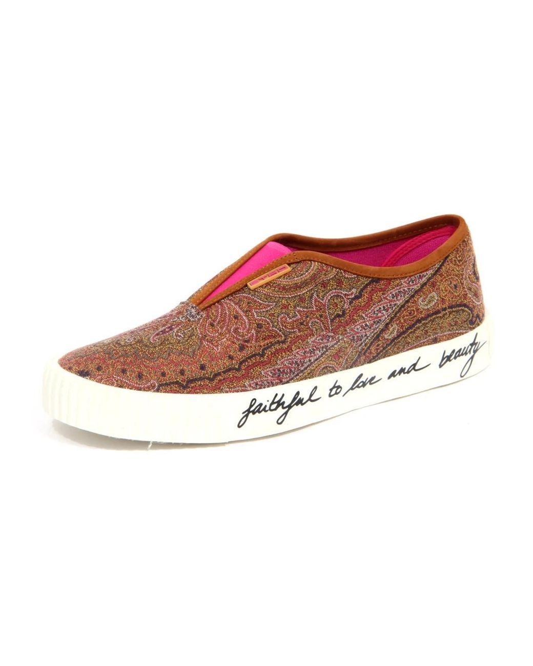 Etro Schoenen ,Veelkleurig ,Paisley Slip-On Schoenen in het Red
