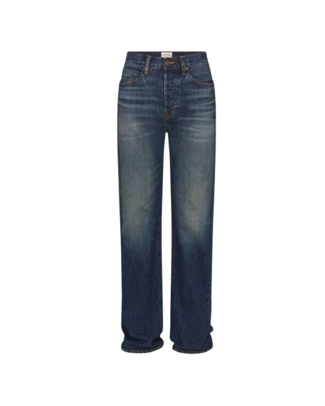 FRAME Blue Straight Fit Jeans
