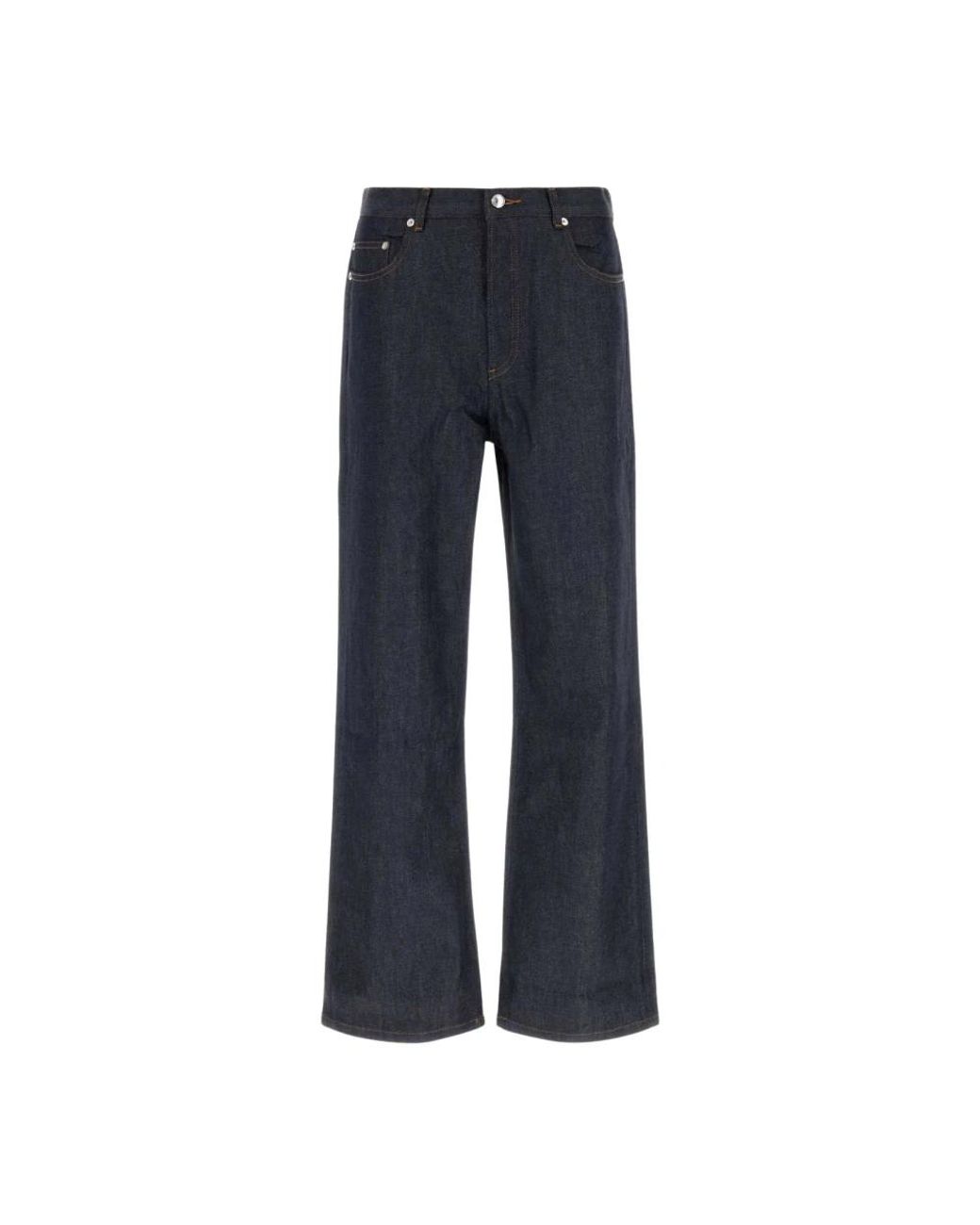 A.P.C. Blue Wide Jeans for men