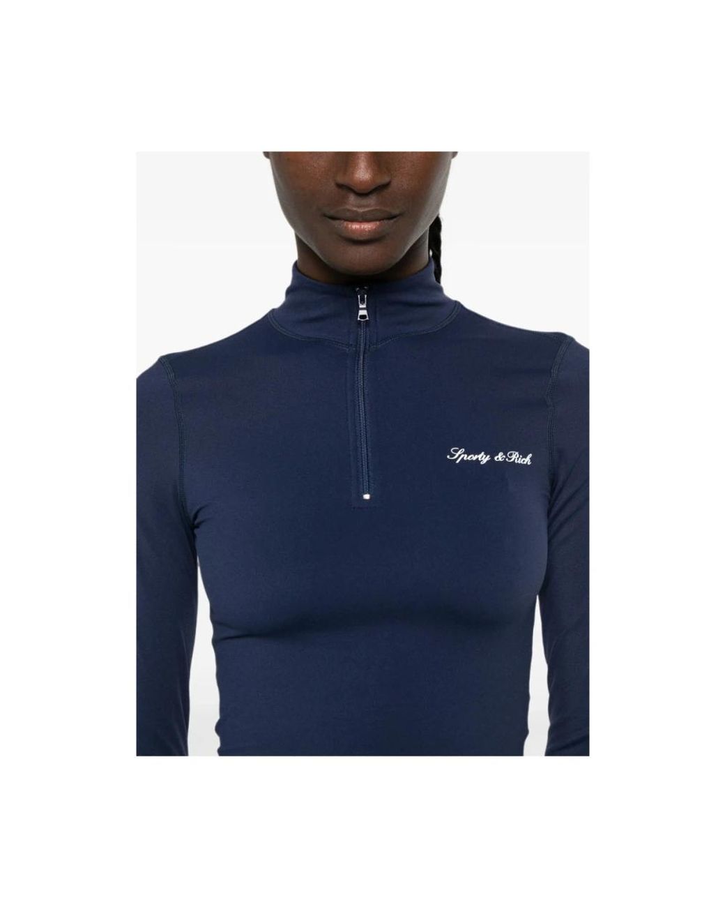 Sporty & Rich Blue Turtlenecks