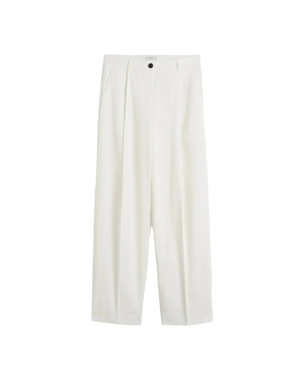 Totême White Wide Trousers