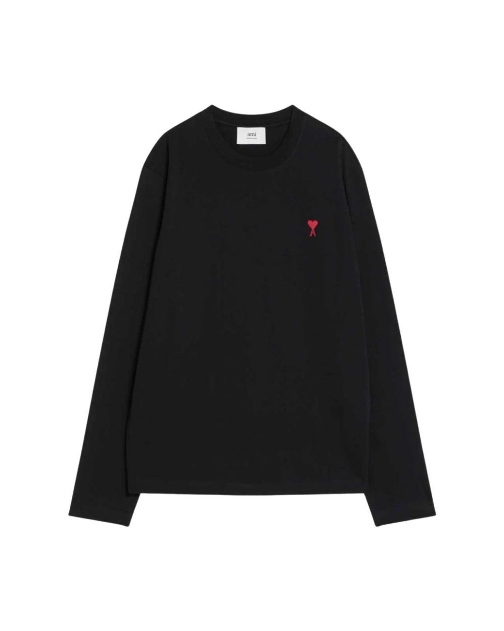 AMI Black Long Sleeve T-Shirts for men