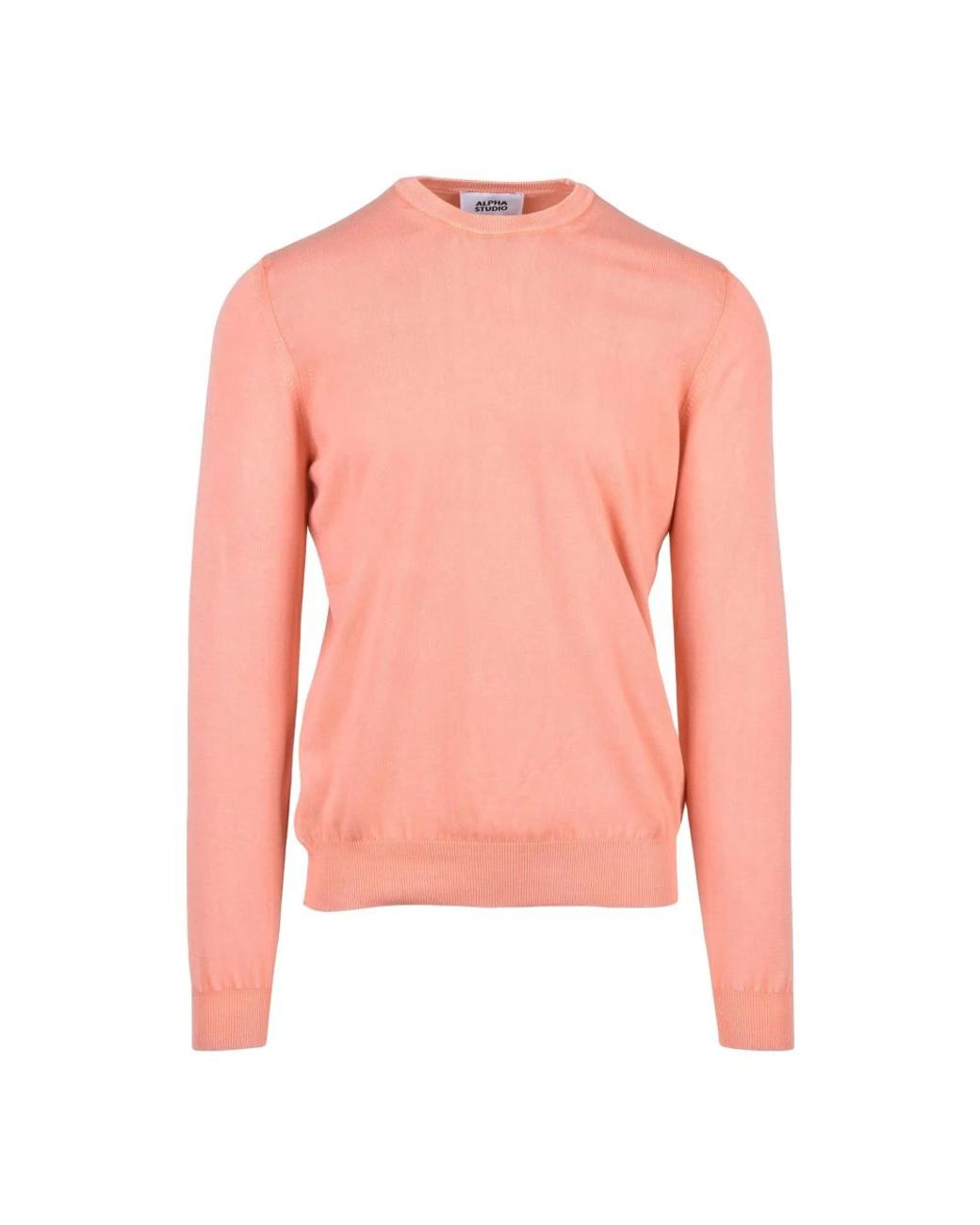 Alpha Studio Rundhals-Strickpullover in Pink für Herren