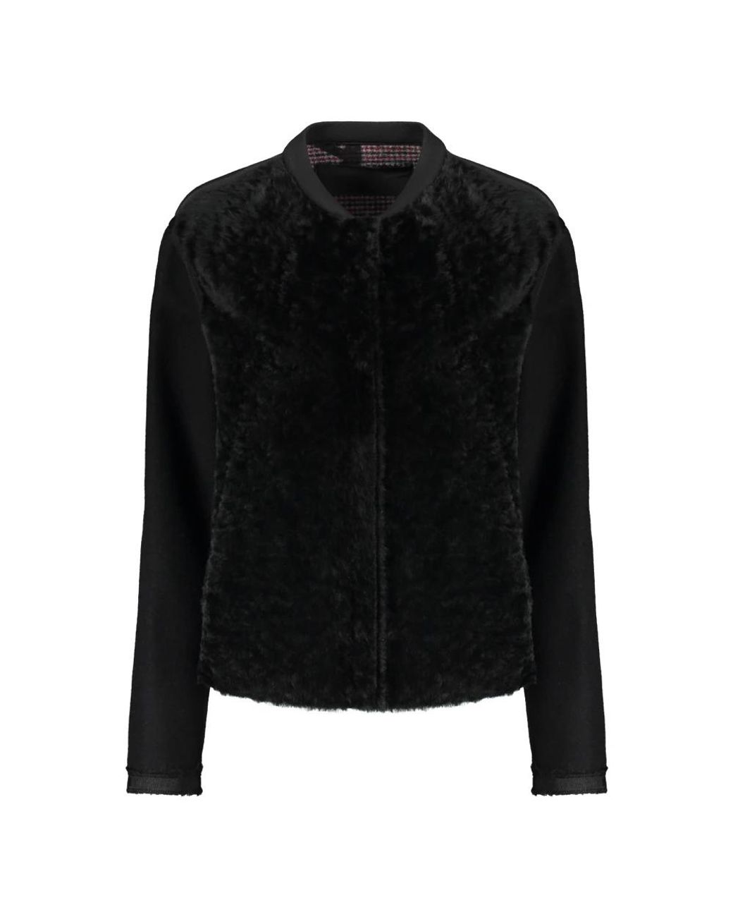 Moorer Black Faux Fur & Shearling Jackets