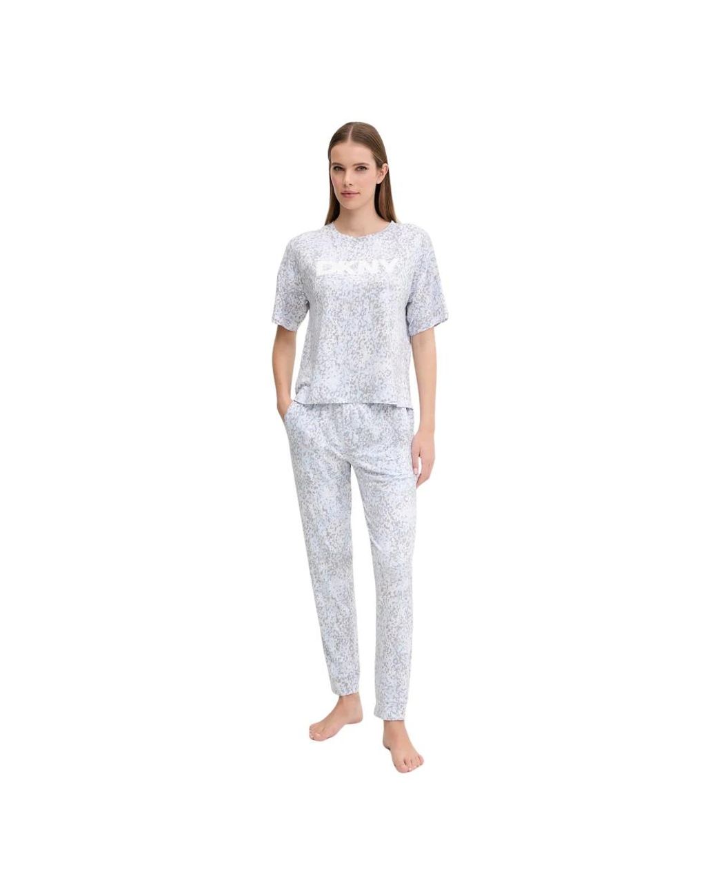 DKNY Geprintte Gebreide Pyjamaset in het Blue