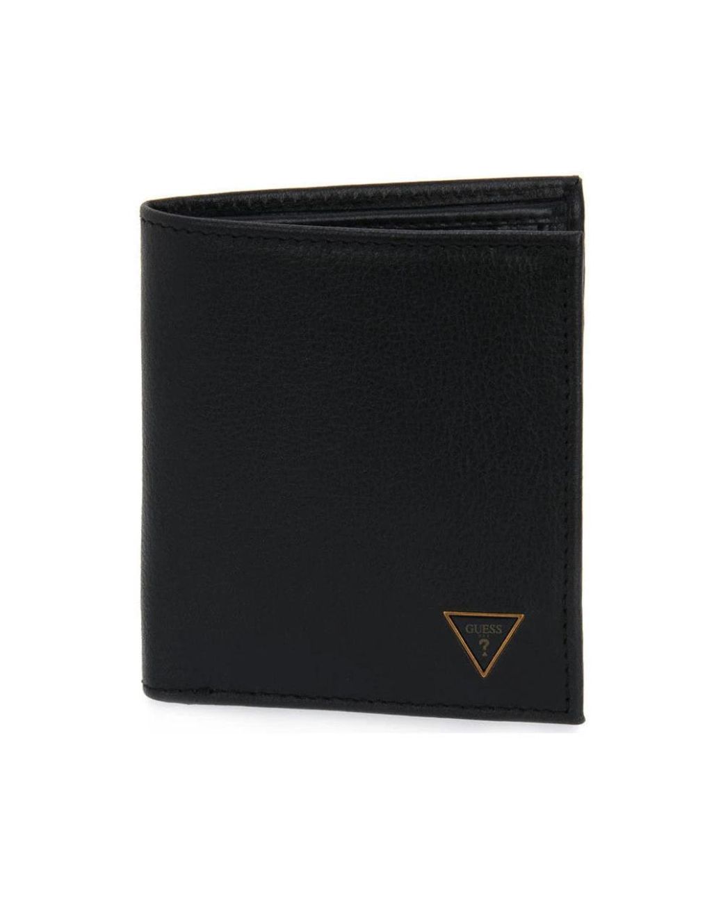 Guess Compacte Leren Portemonnee in het Black voor heren