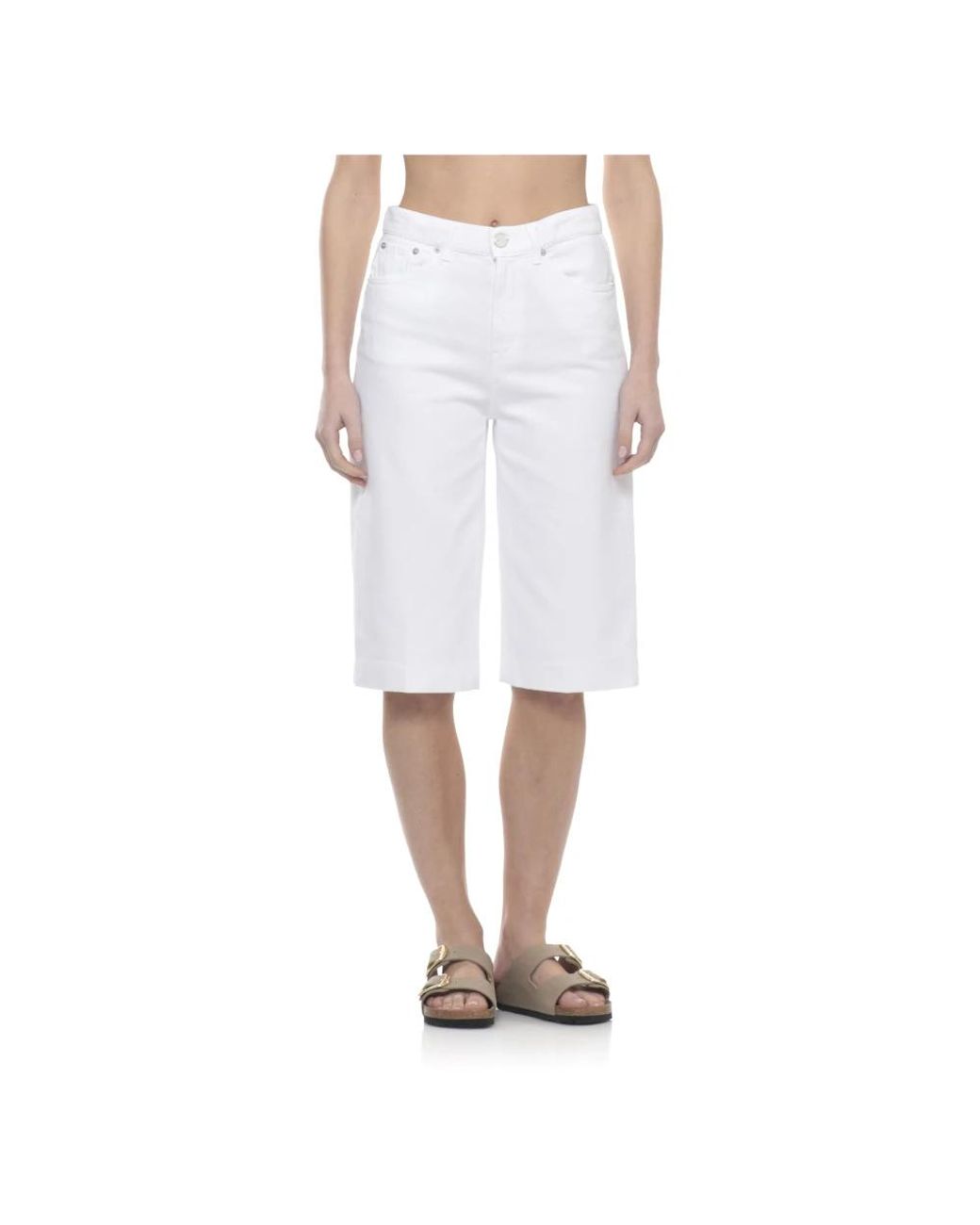 Dondup White Denim Shorts