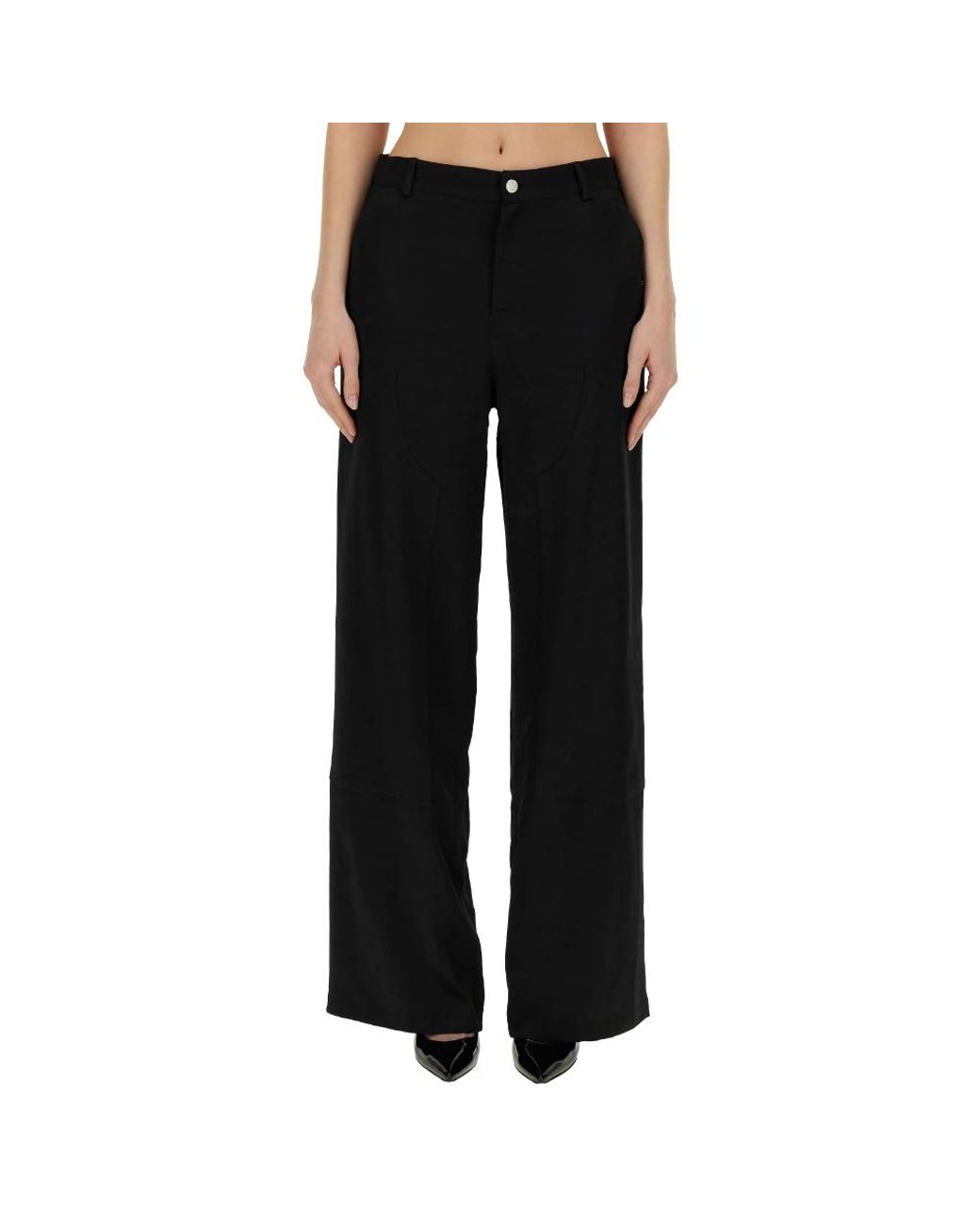 Moschino Black Wide Trousers