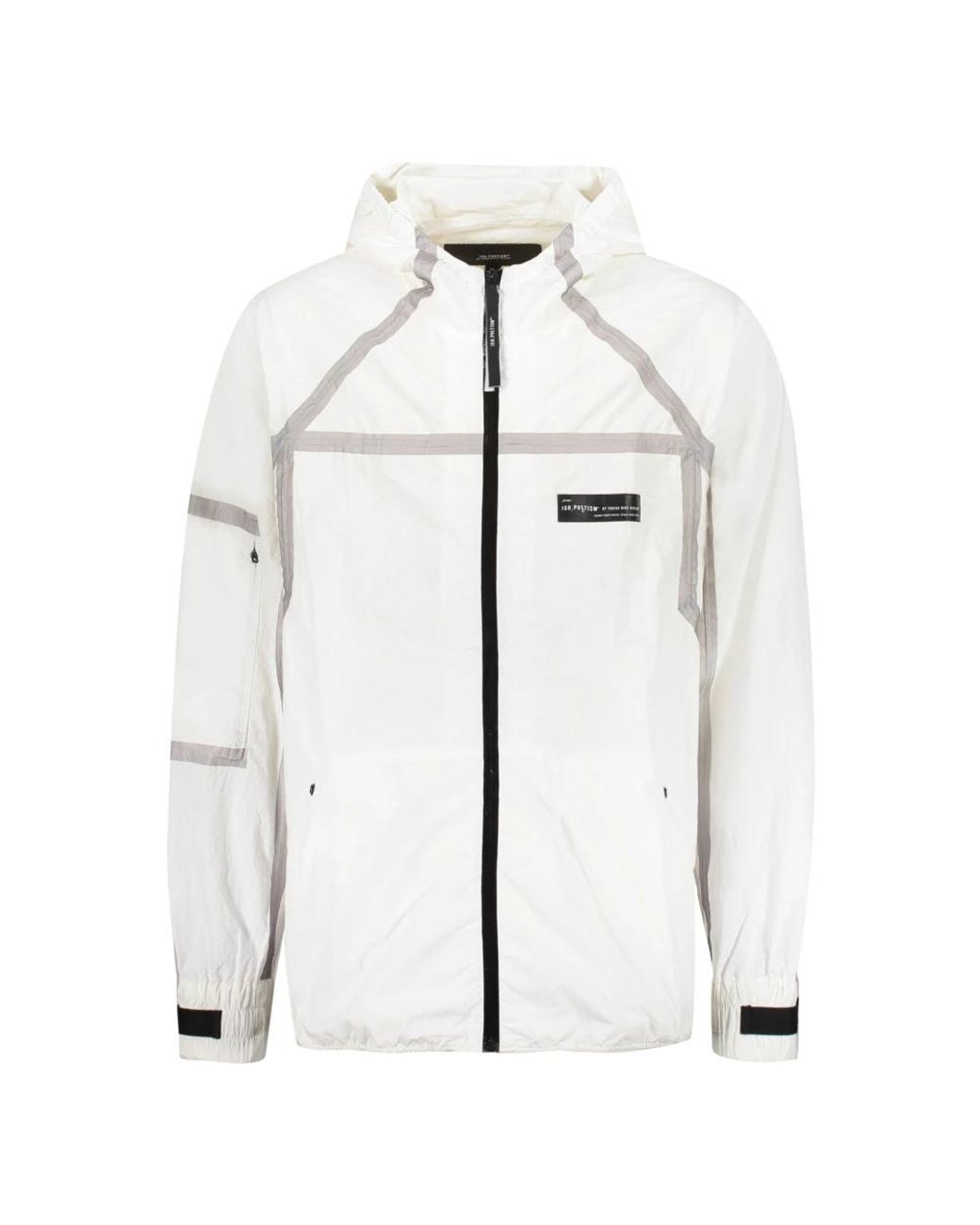 ISO.POETISM Hooded Nylon Jacket in het White voor heren