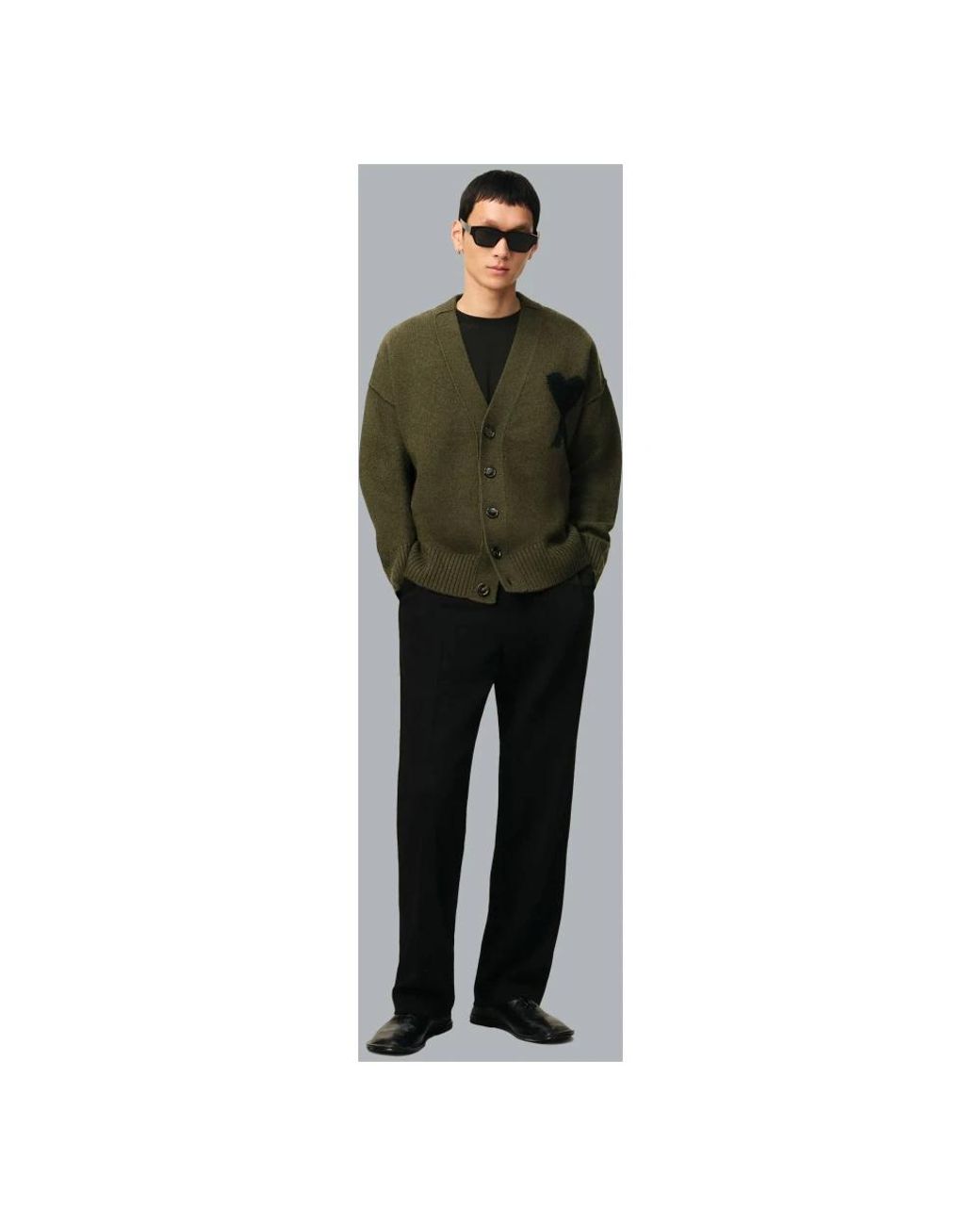 AMI Green Cardigans for men