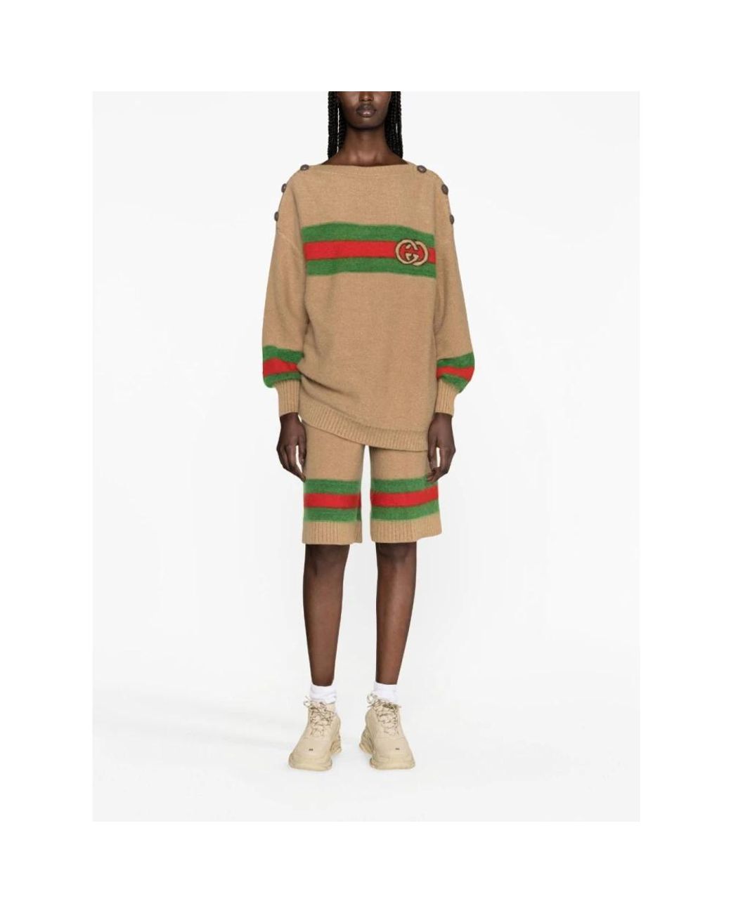 Gucci Green Round-Neck Knitwear