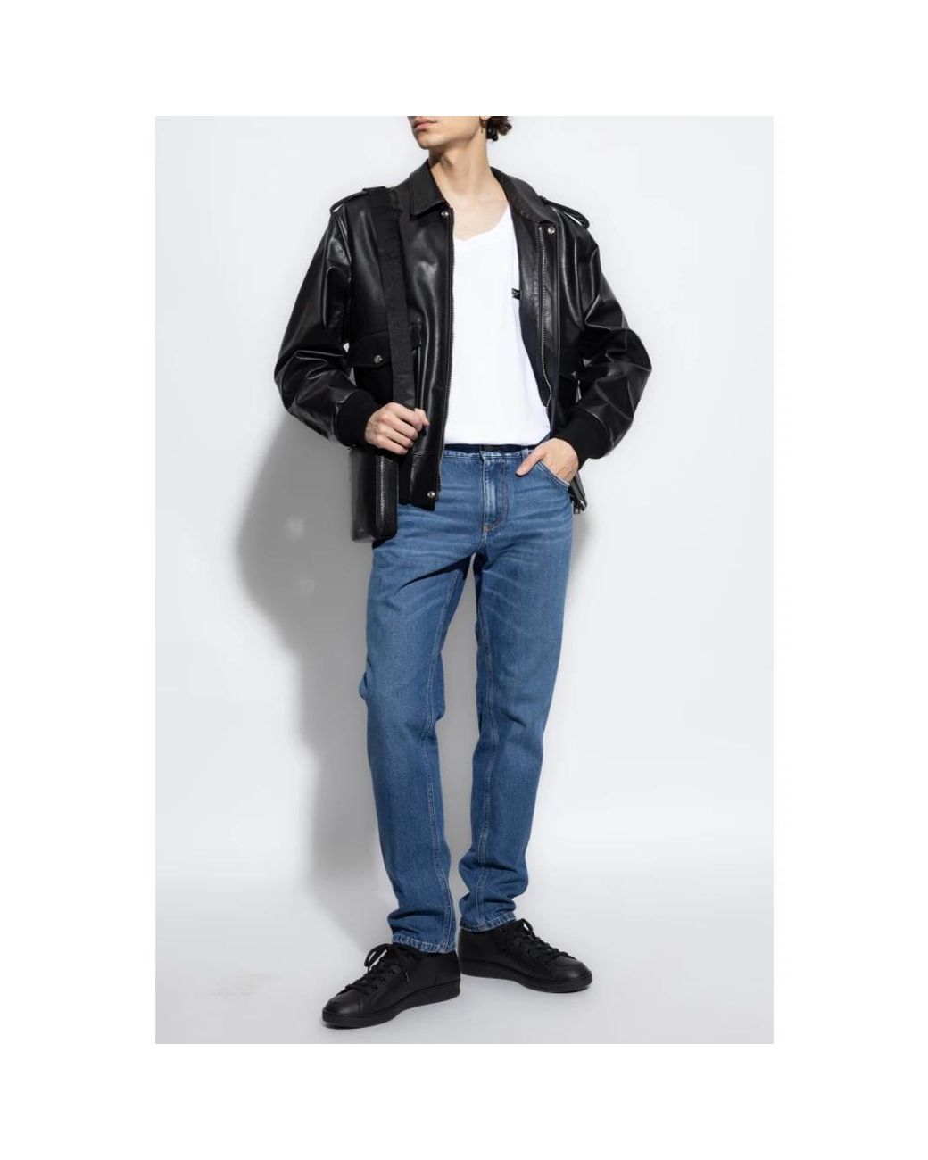 Dolce & Gabbana Blue Straight Fit Jeans for men