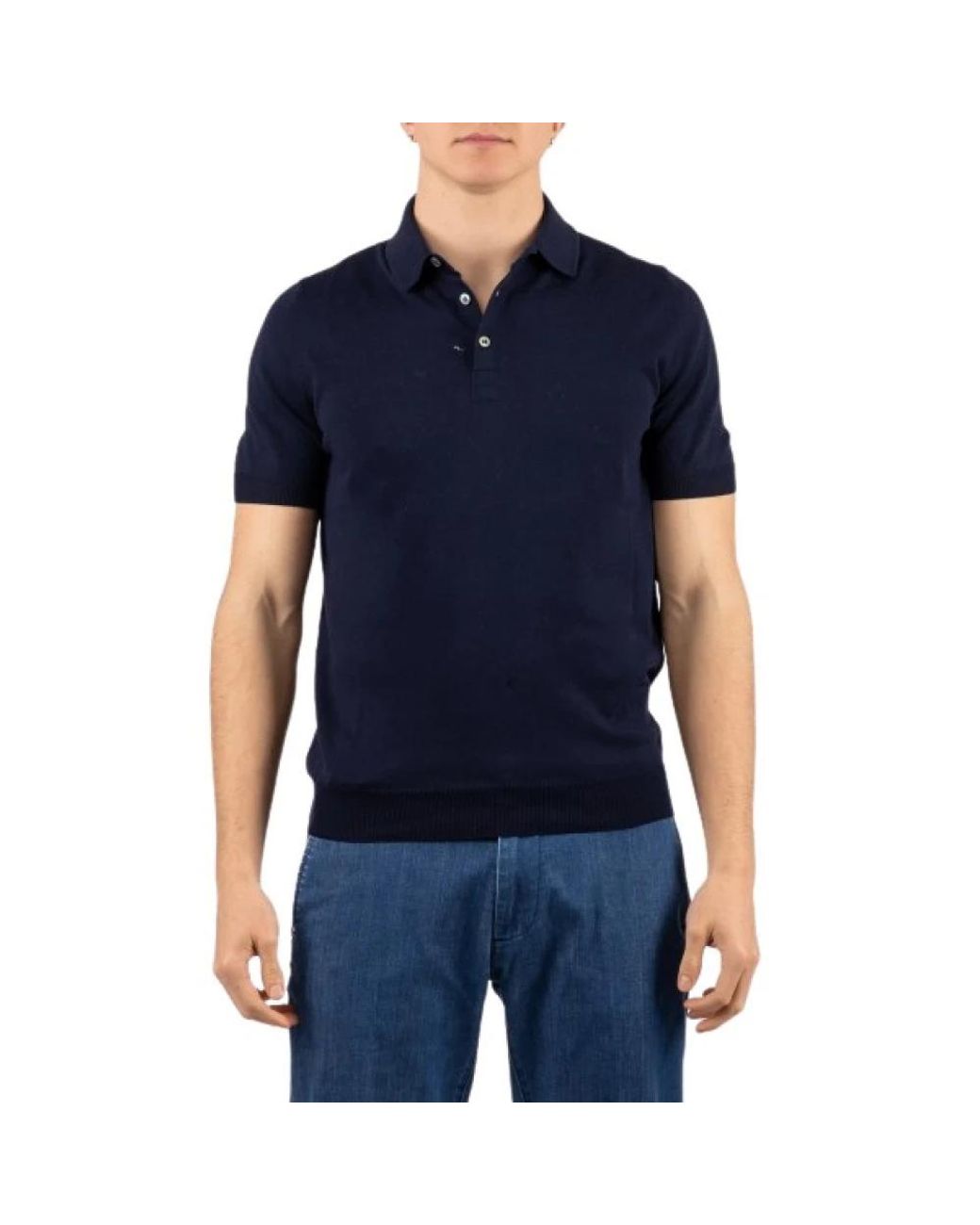 Gran Sasso Blue Polo Shirts for men