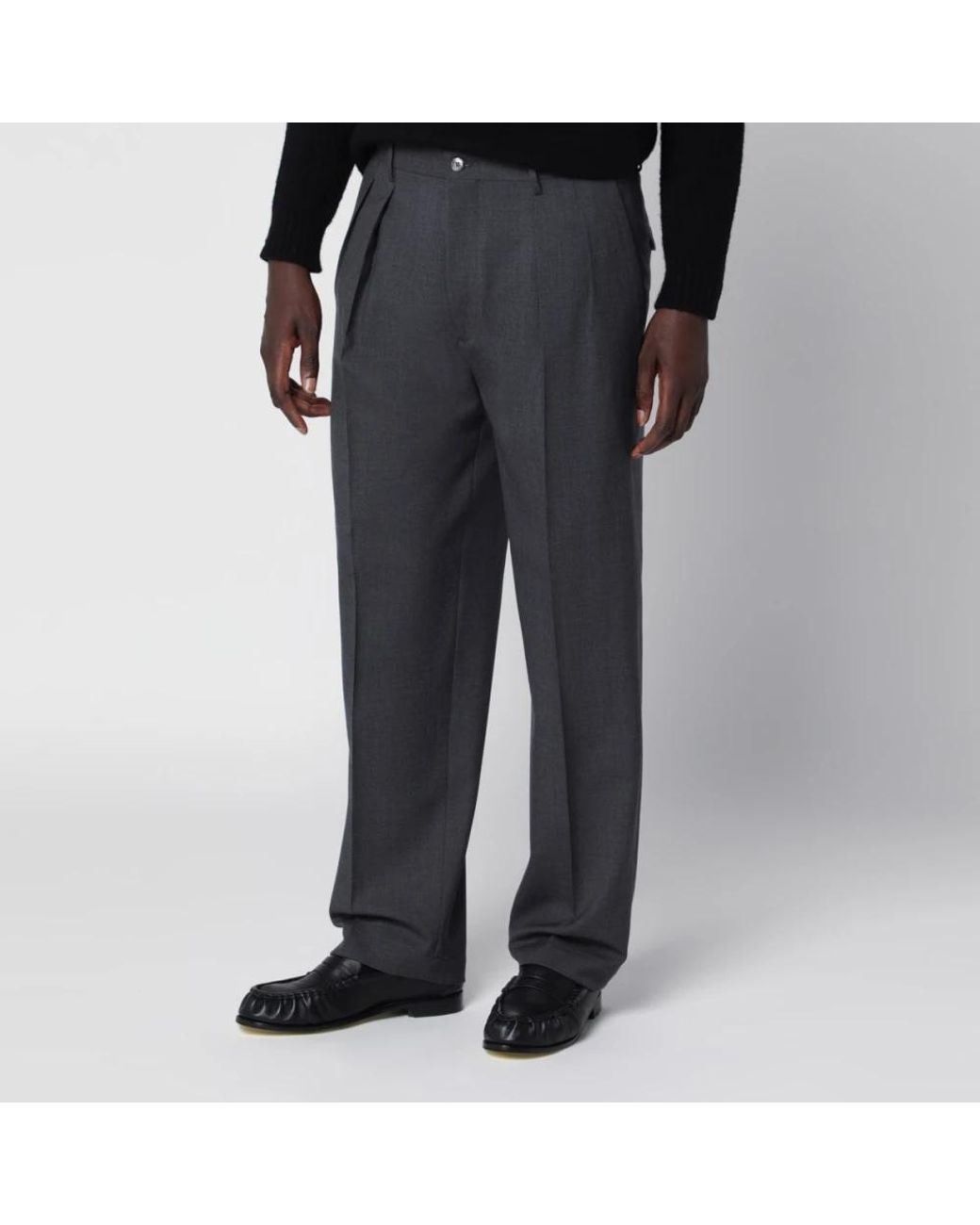 Santaniello Black Suit Trousers for men