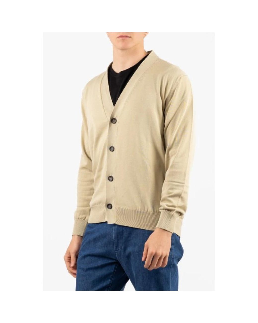FILIPPO DE LAURENTIIS Natural Cardigans for men