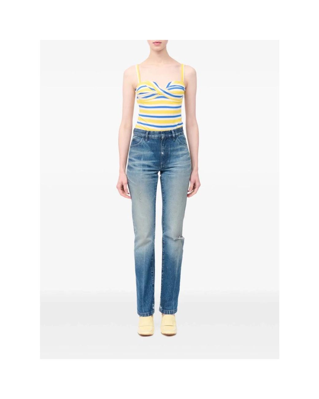 MM6 by Maison Margiela Blue Straight Fit Jeans