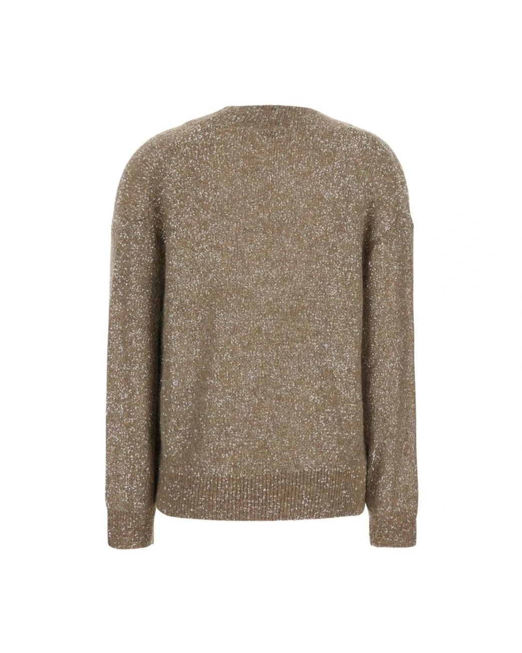 Brunello Cucinelli Green V-Neck Knitwear
