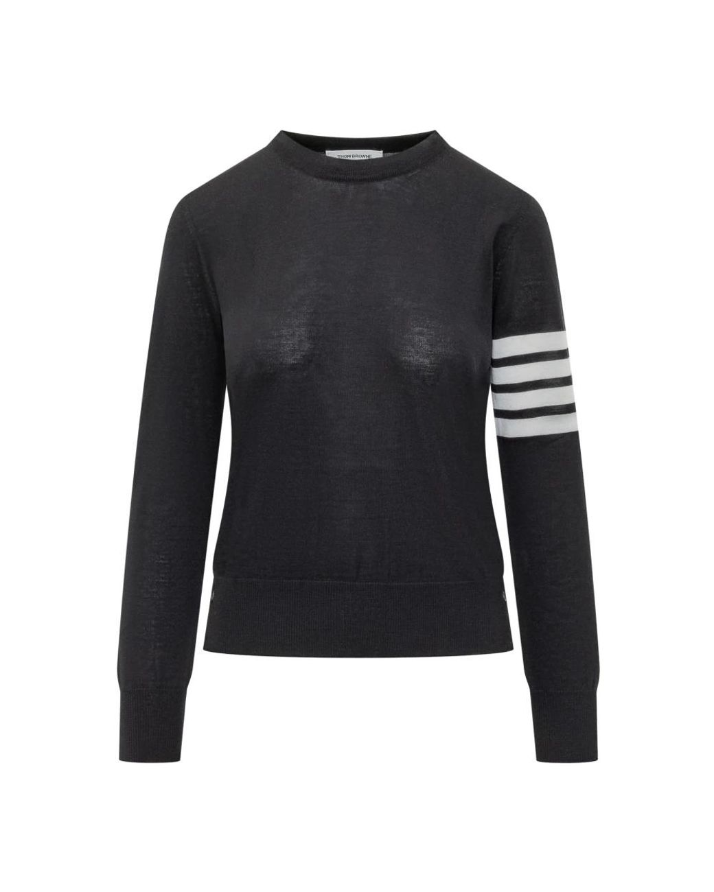 Thom Browne Black Rundhals-Pullover