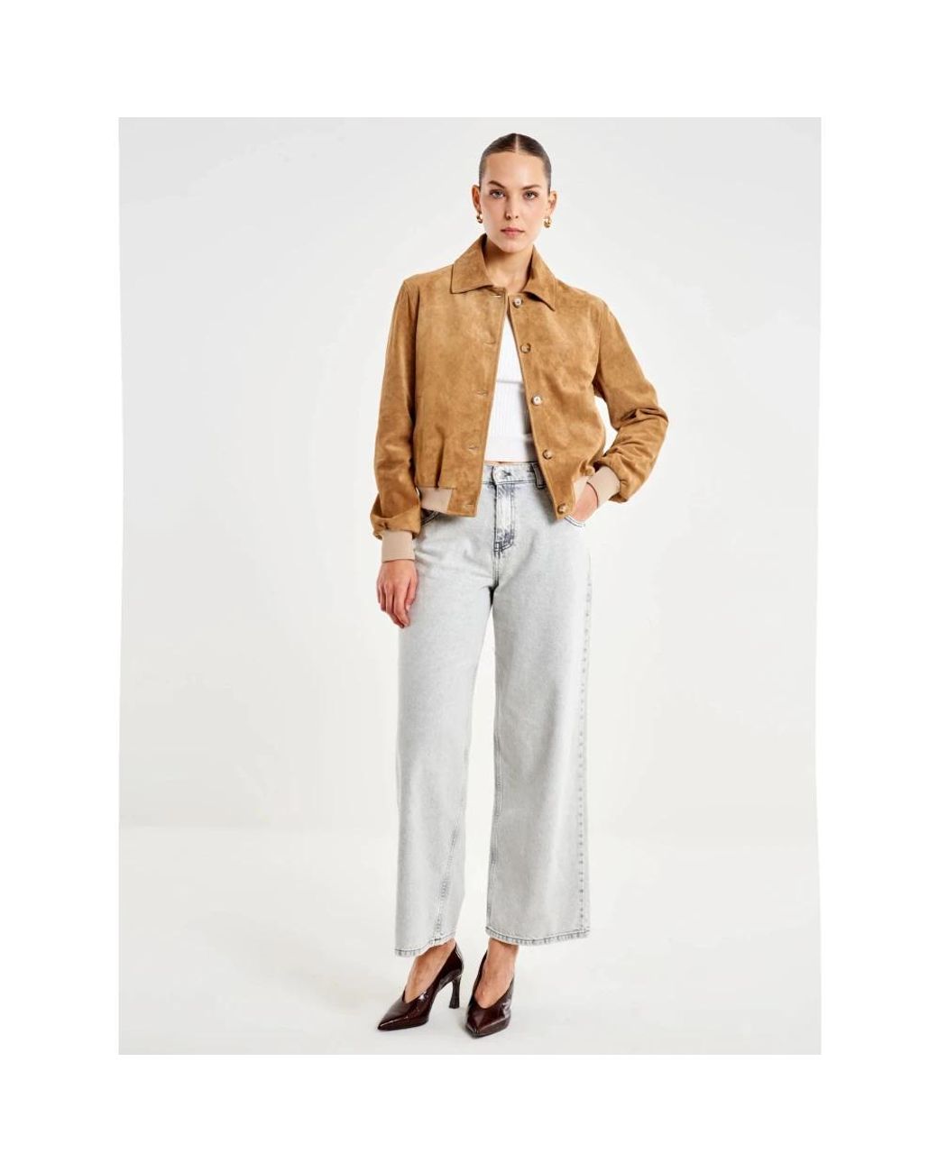 Leather Jackets ViCOLO de color Metallic