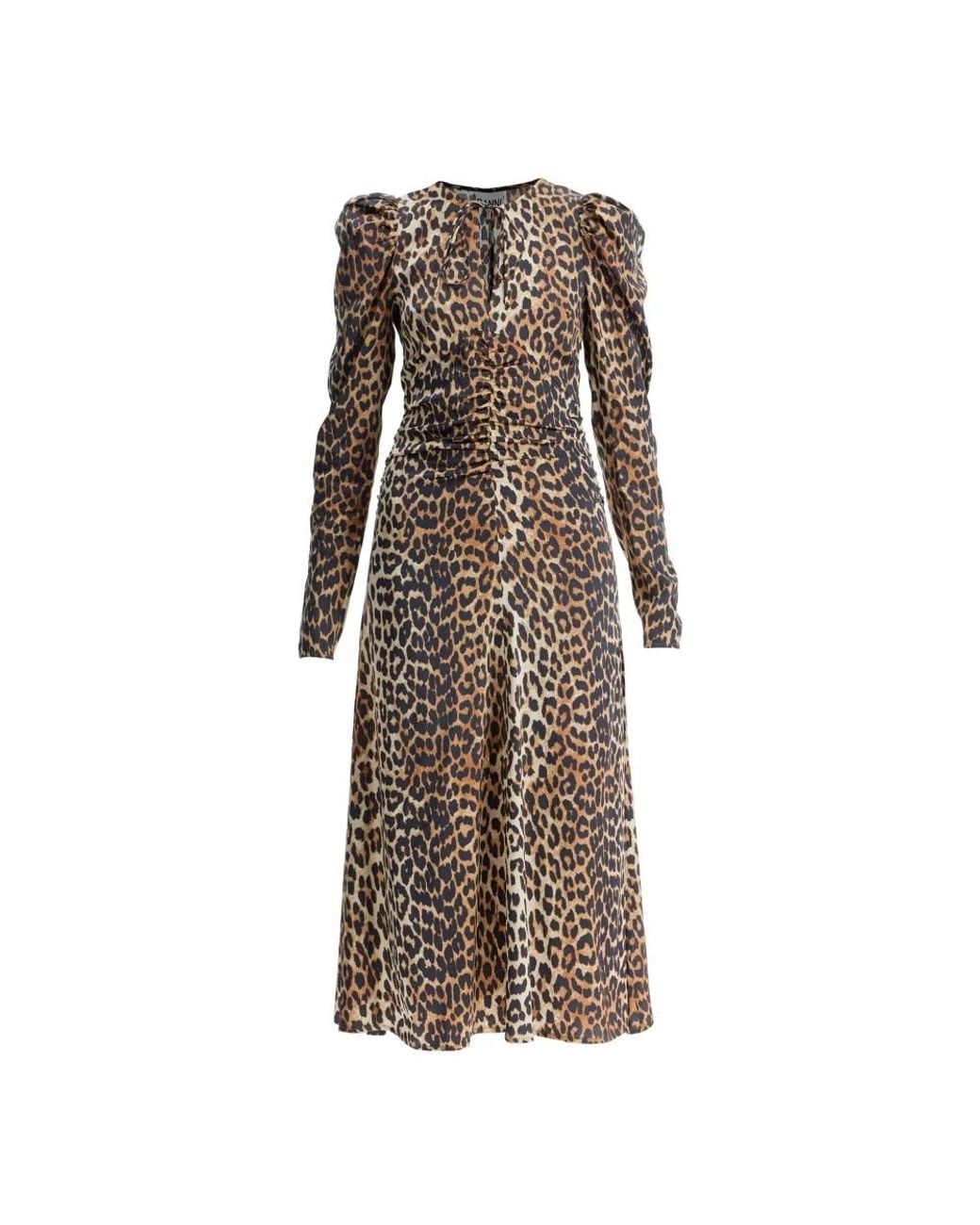 Ganni Brown Midi Dresses