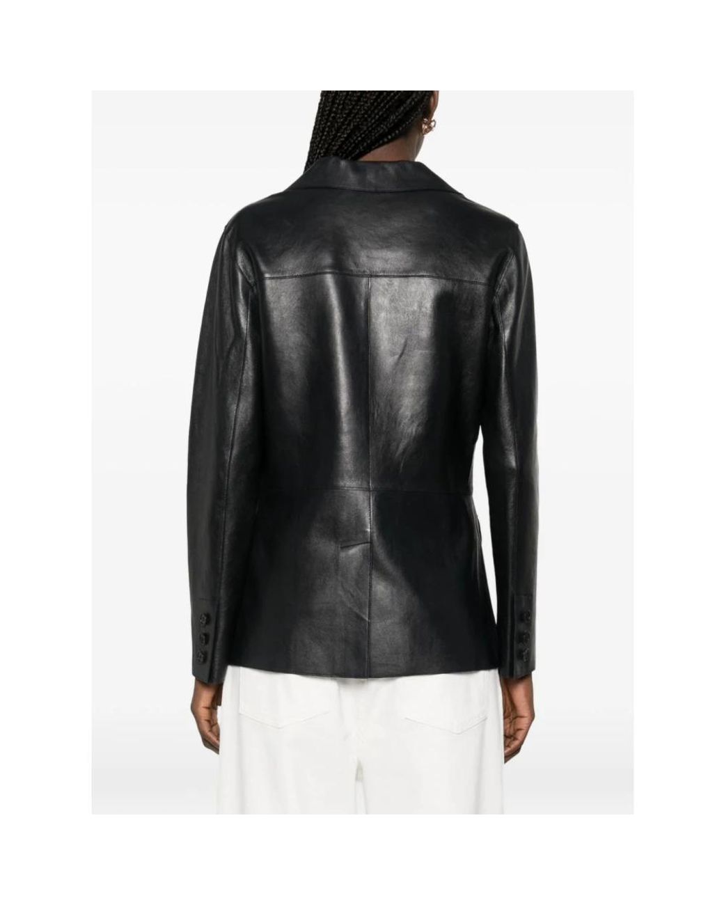P.A.R.O.S.H. Black Macio Flap-Pocket Jacket